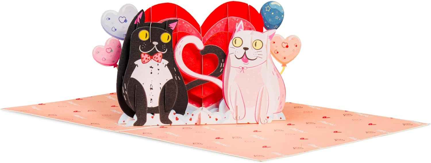 Purrfect Love Frndly Pop Up Card - 8"x6" - Image 7