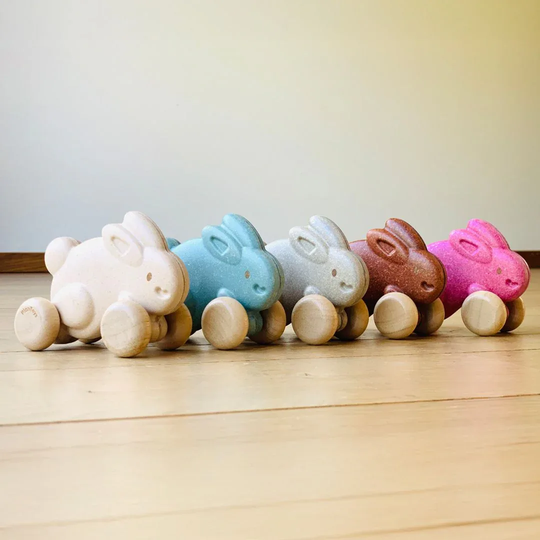 Push Along Bunny - Grey - Image 2