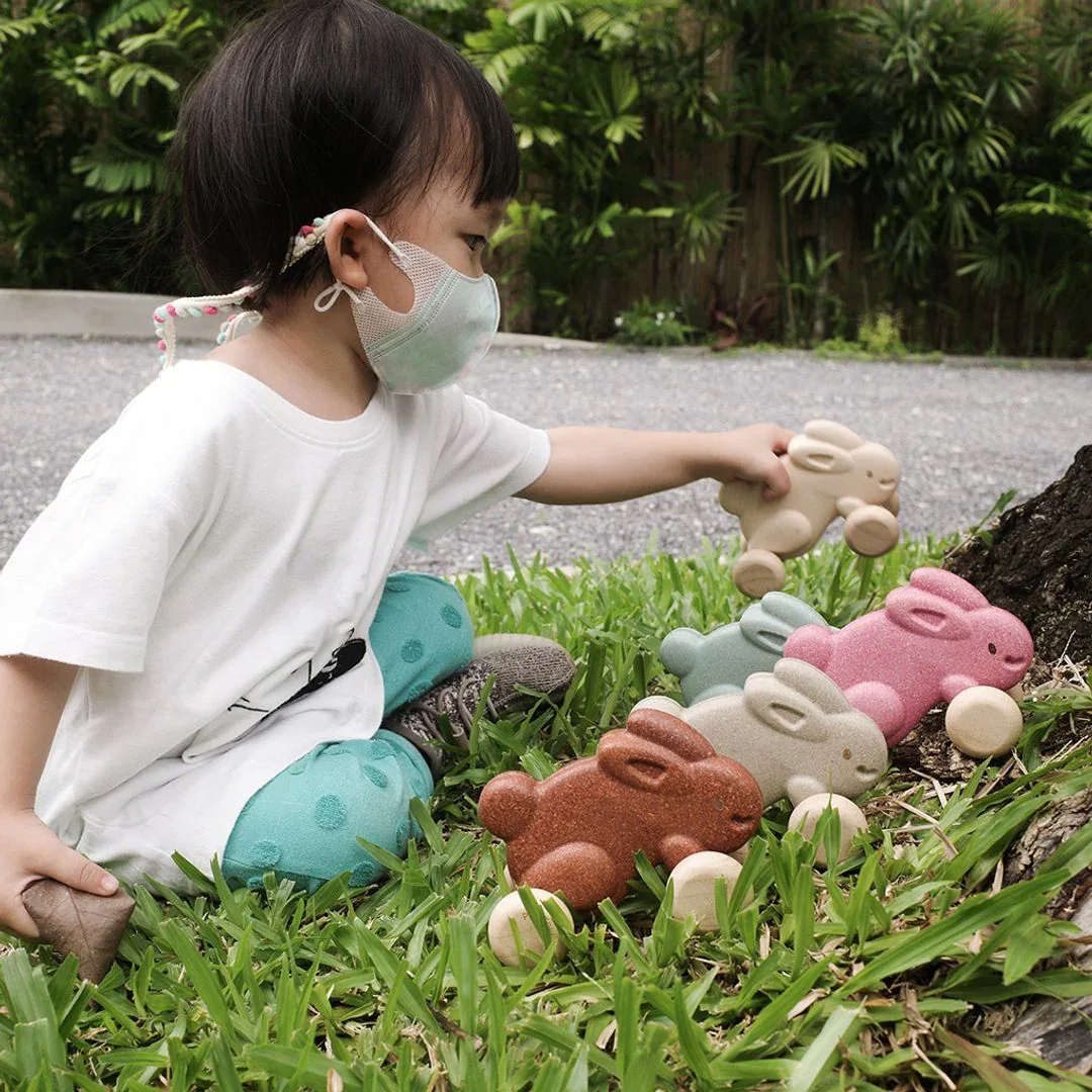 Push Along Bunny - Grey - Image 6