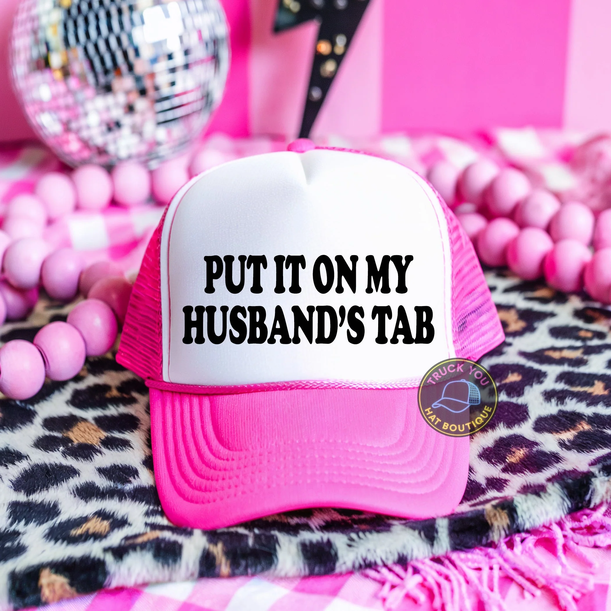 Put It On My Husband's Tab Adult Otto Foam Trucker Hat - Image 2