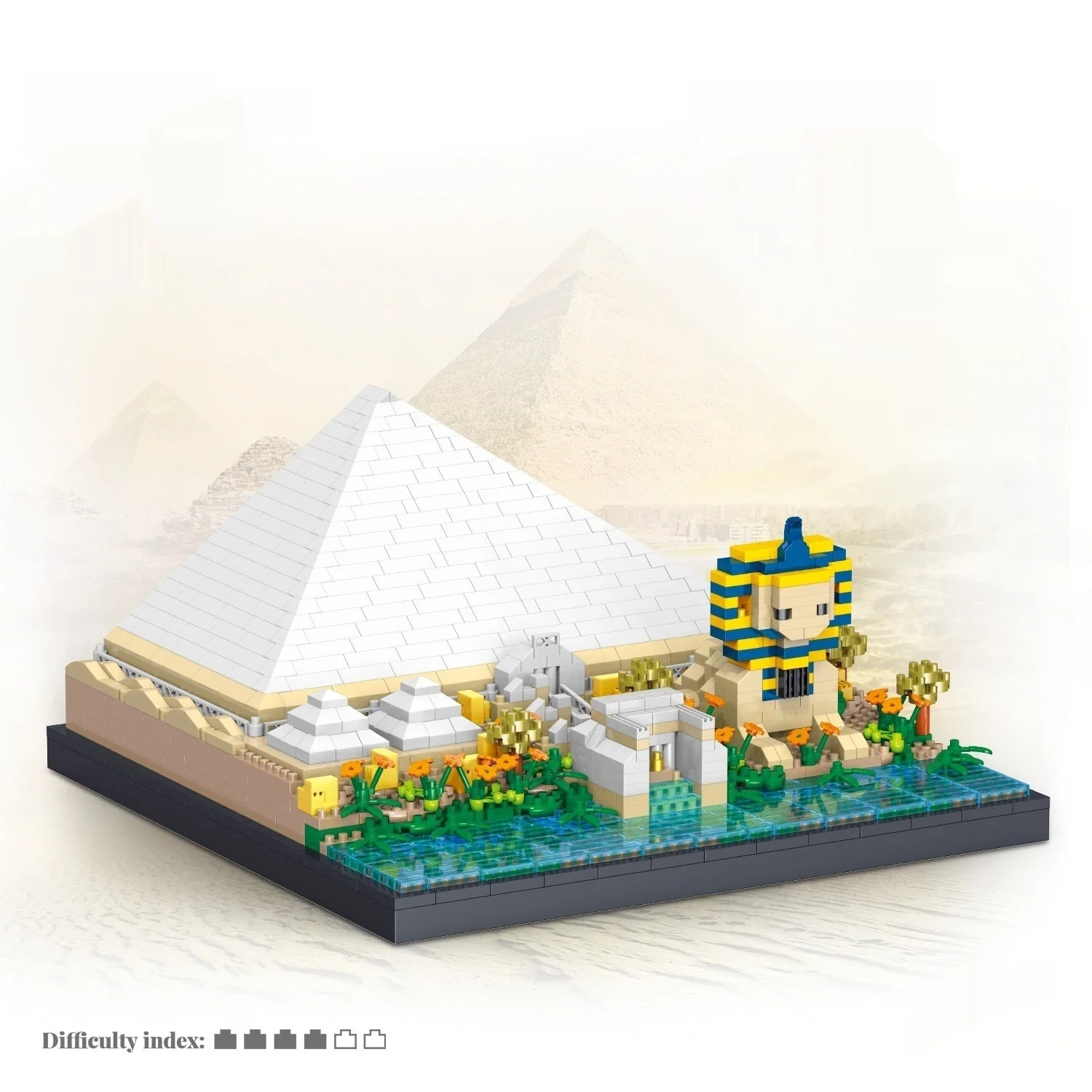 Pyramid Ancient Architecture Model Micro Diamond Particle Building Blocks High Difficulty Assembly - Image 2