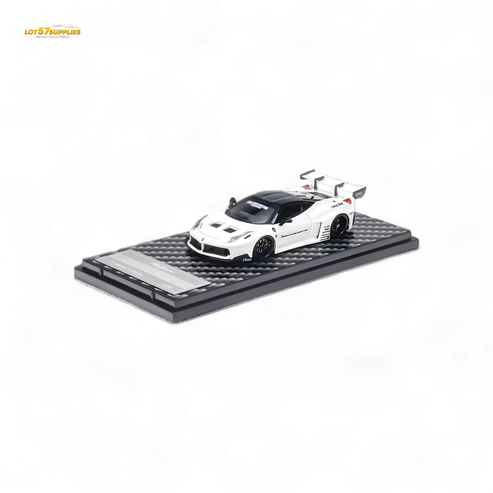 QIDIAN Ferrari 458 LBWK GT White 1:64 - Image 4