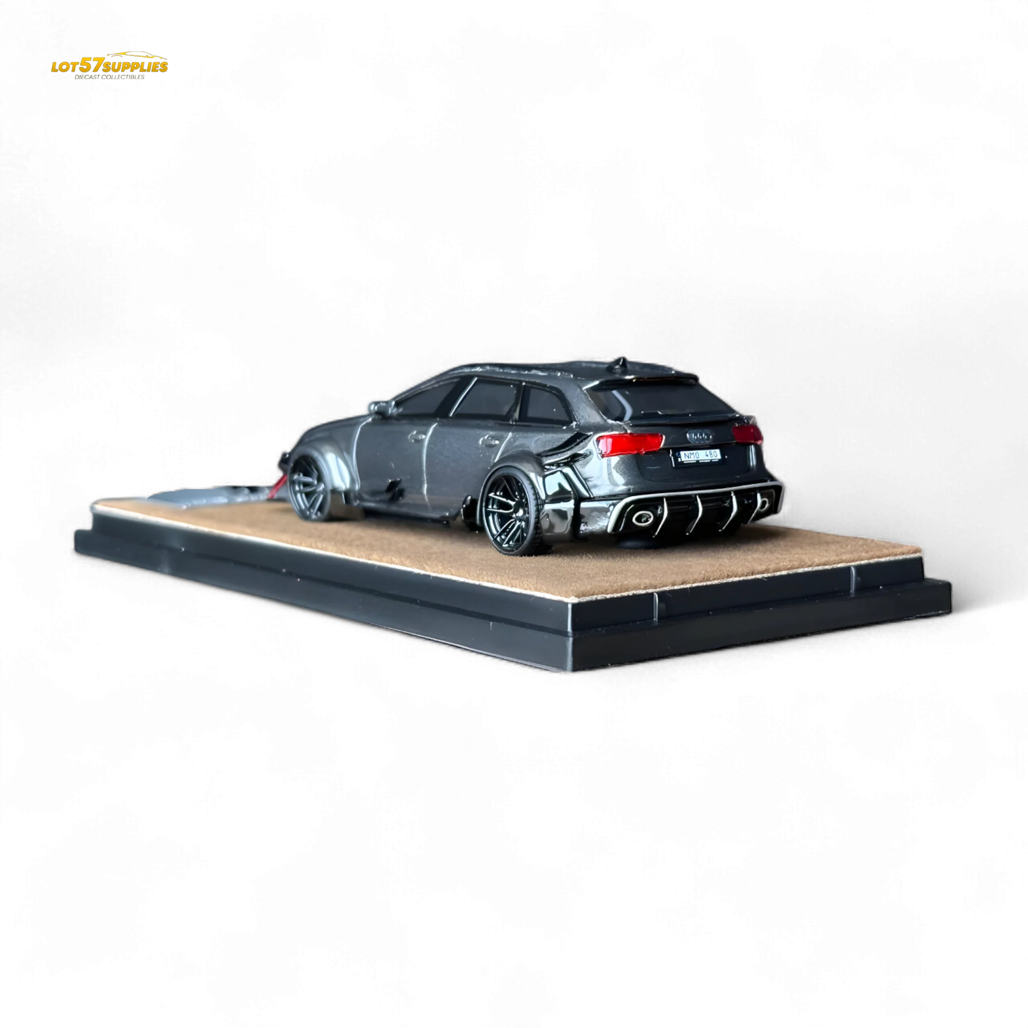Qidian Model Audi RS6 Avant (C7) Gungrey 1:64 - Image 2