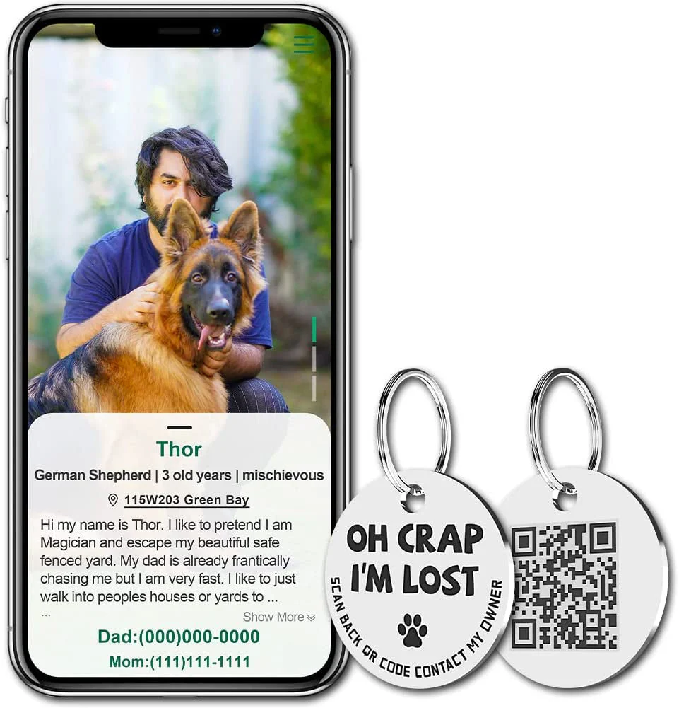 QR Code Pet Tags: Instant Email Alerts & Online Profiles - Image 5