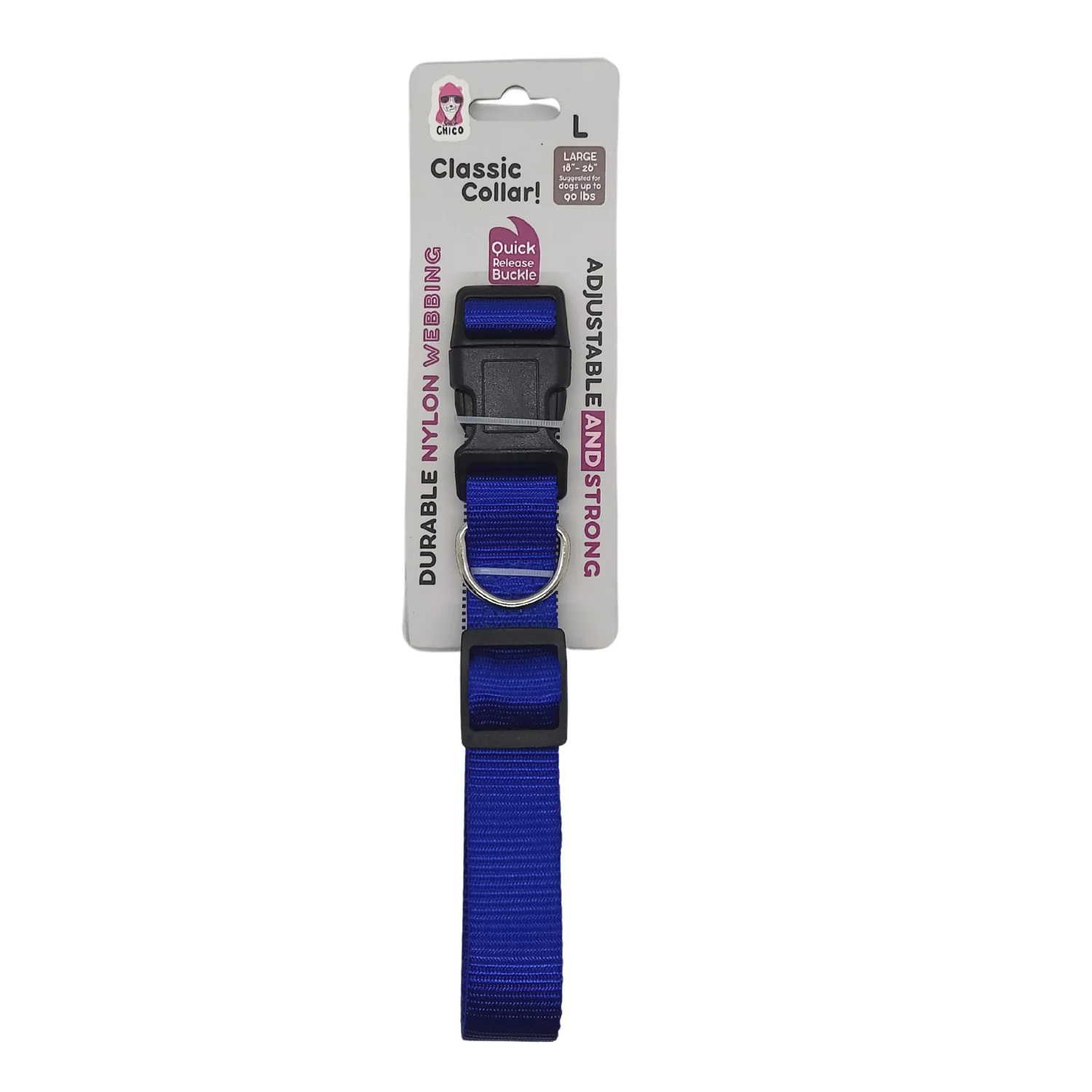 Quick-Release Nylon Dog Collar – Stylish & Durable, Adjustable Fit - Image 2