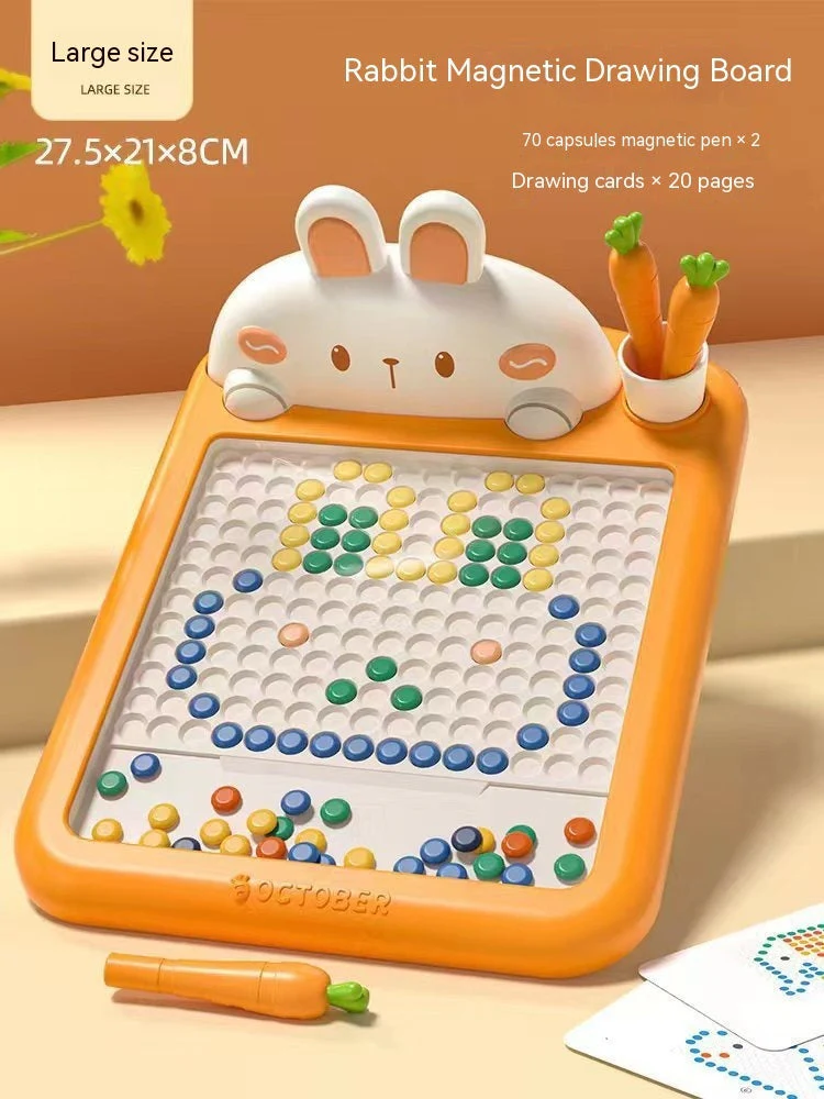 Rabbit Magnetic Drawing Board Puzzle Toys Early Education Children's Toys - Image 5