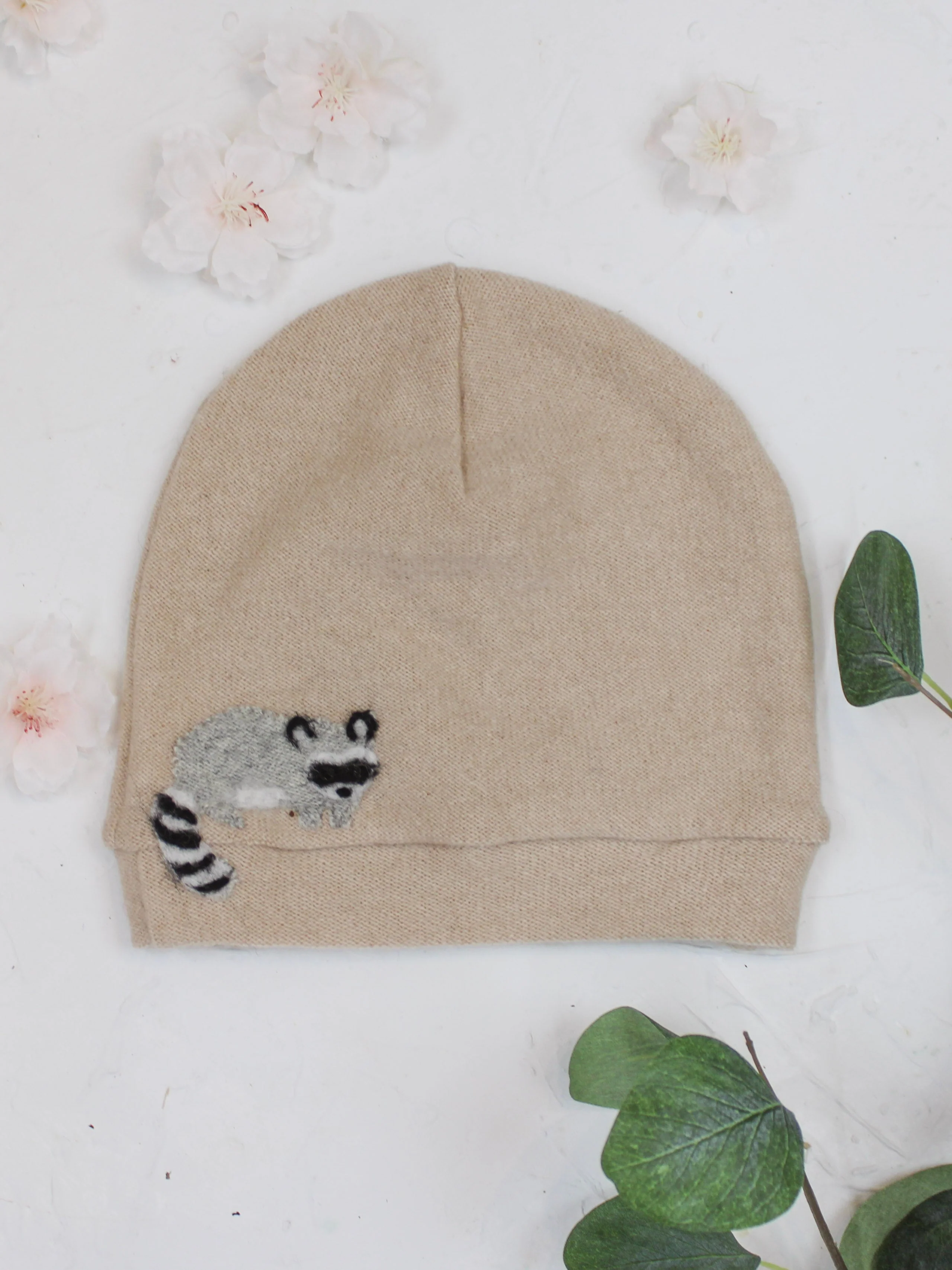 Raccoon Cashmere Hat - Toddler - Image 7