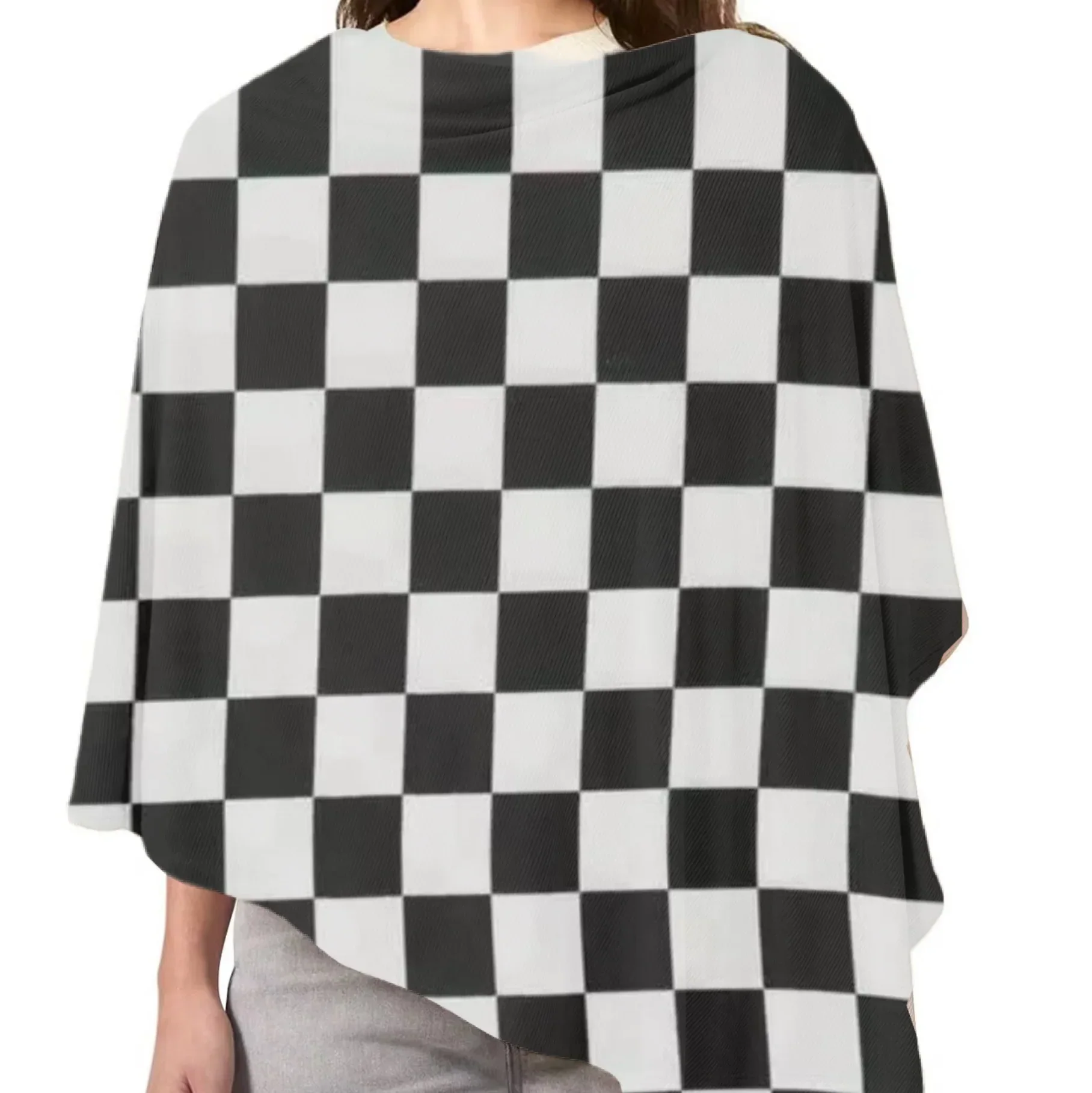 Race Black & White Checkered Carseat Cover - Image 2