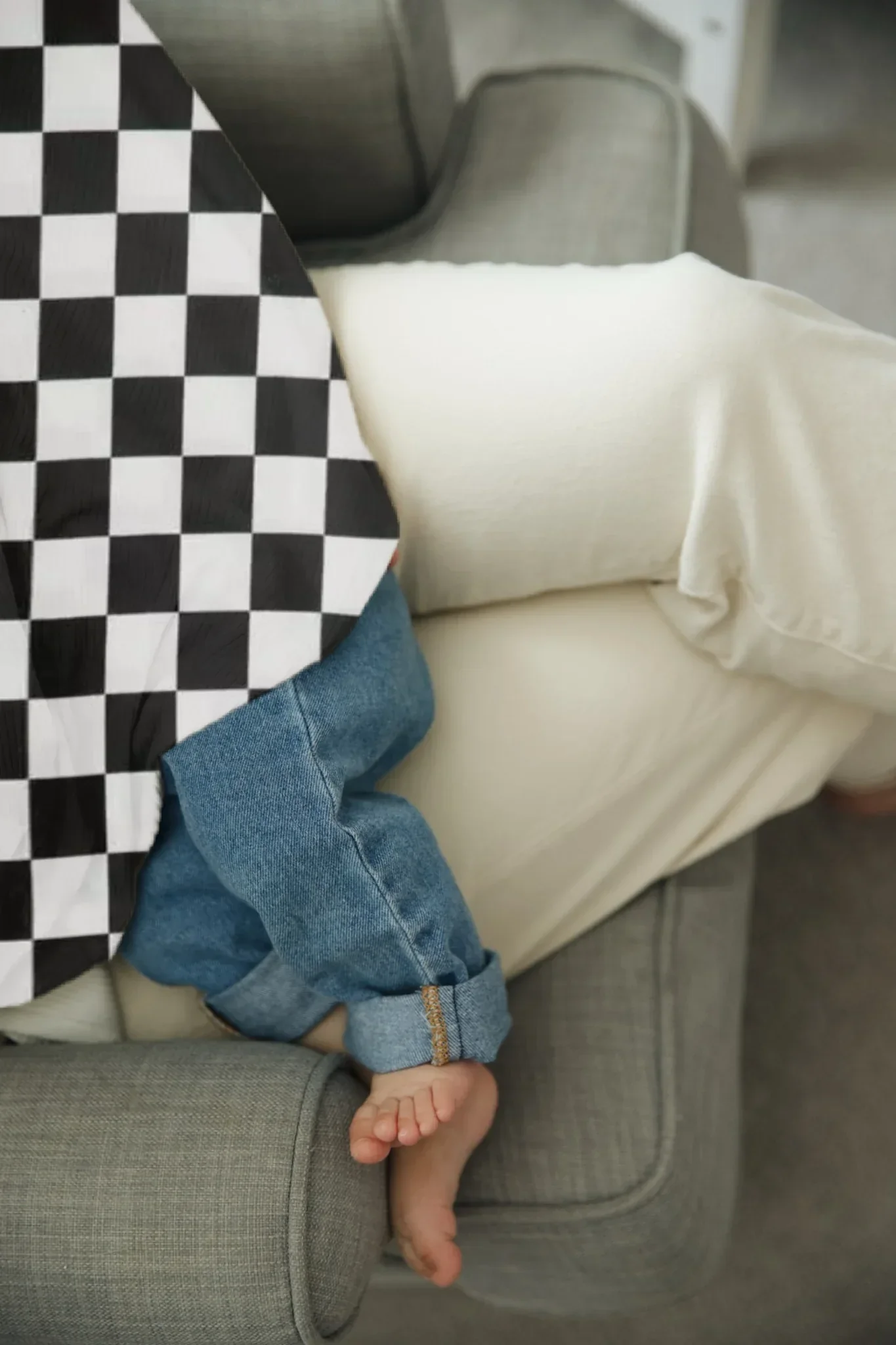 Race Black & White Checkered Carseat Cover - Image 4