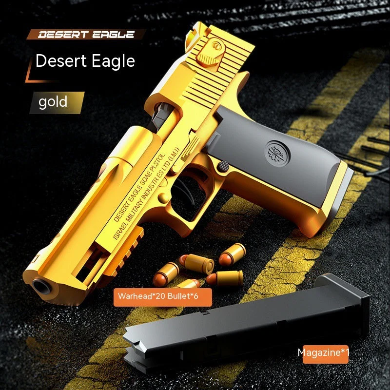 Radish Gun Toy Children's Desert Pistol Model Continuous Hair Throwing Shell Boy Toy - Image 11