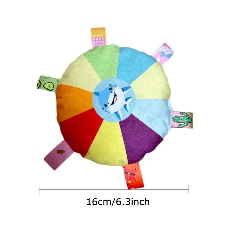 Rainbow Plush Flying Saucer Dog Toy – Interactive Chew & Training Disc - Image 6