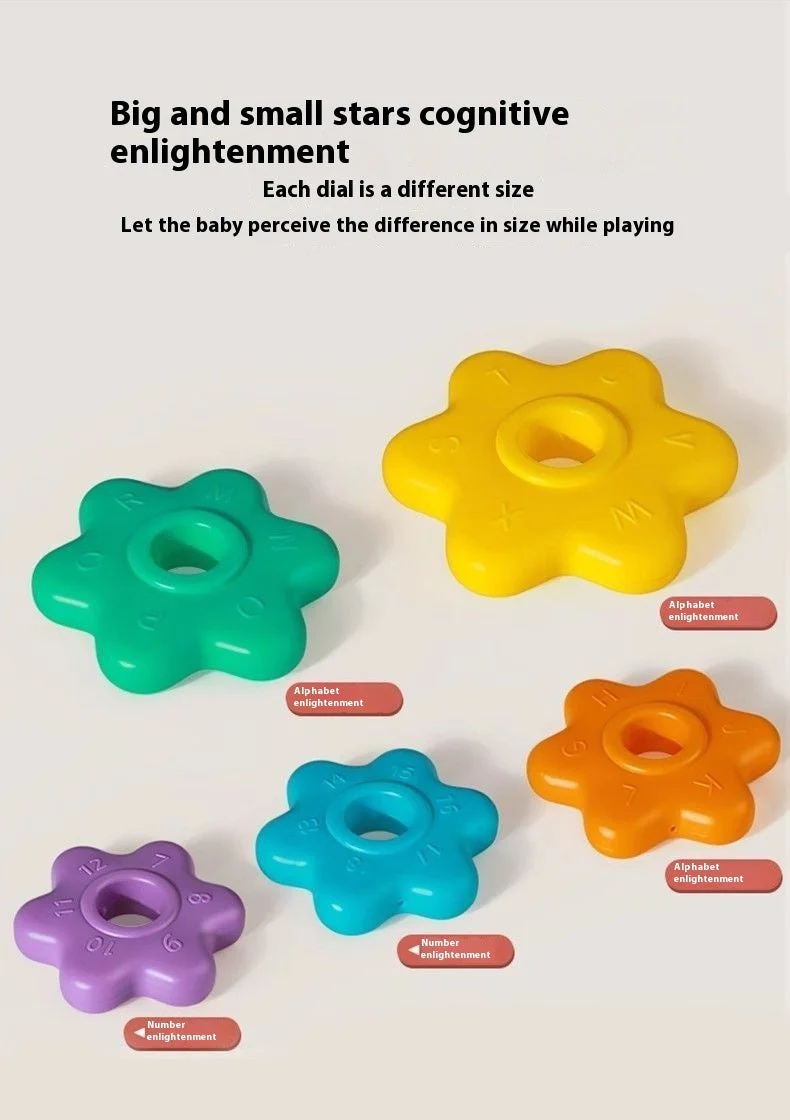 Rainbow Rotary Table Jenga Toy - Image 3
