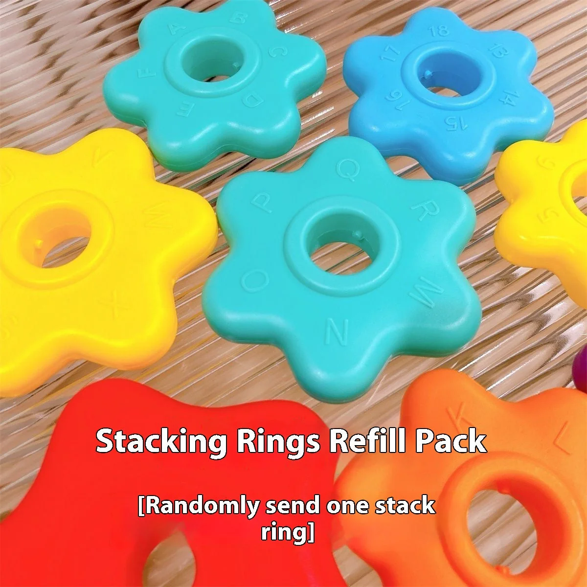 Rainbow Rotary Table Jenga Toy - Image 6