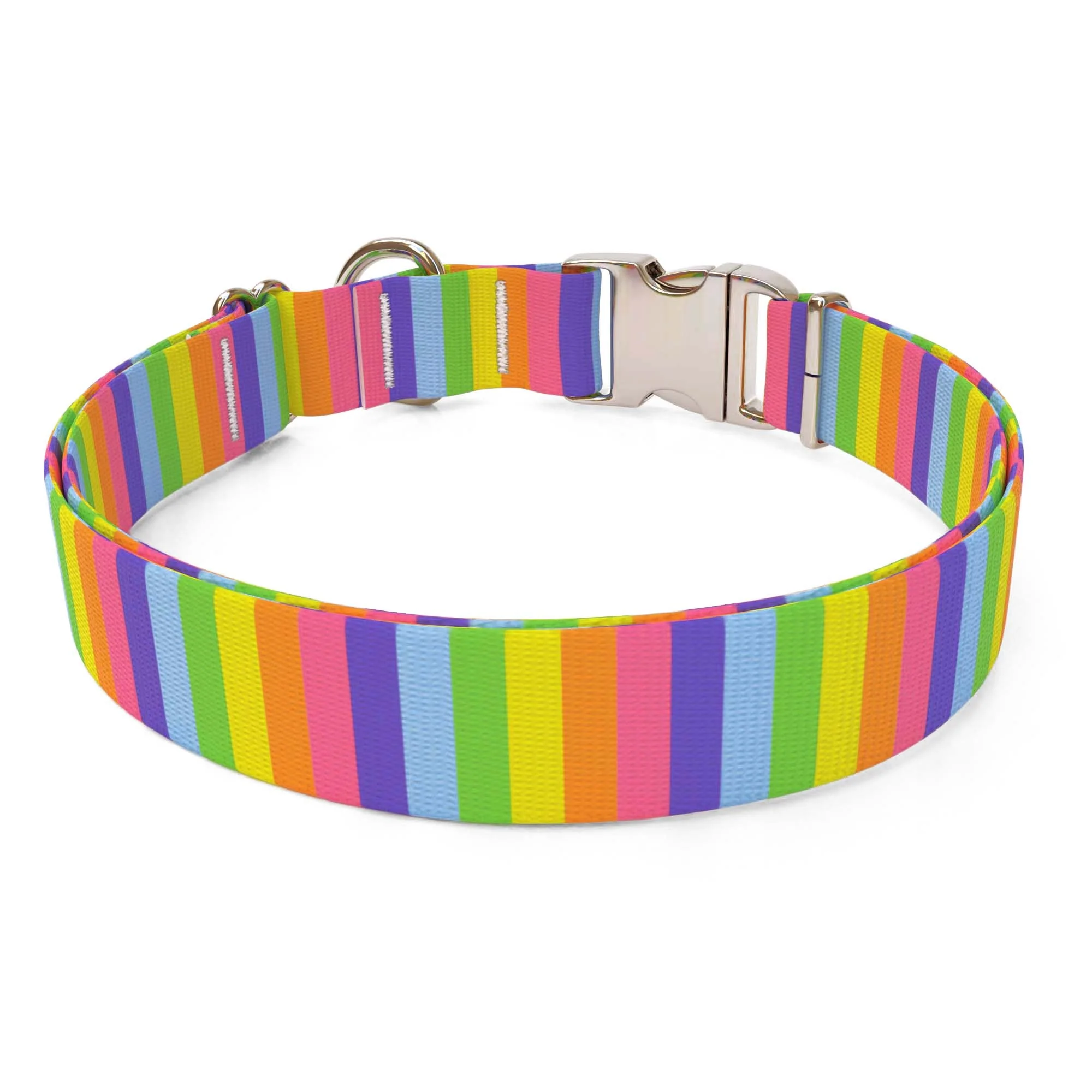 Rainbow Stripes Dog Collar - Image 2