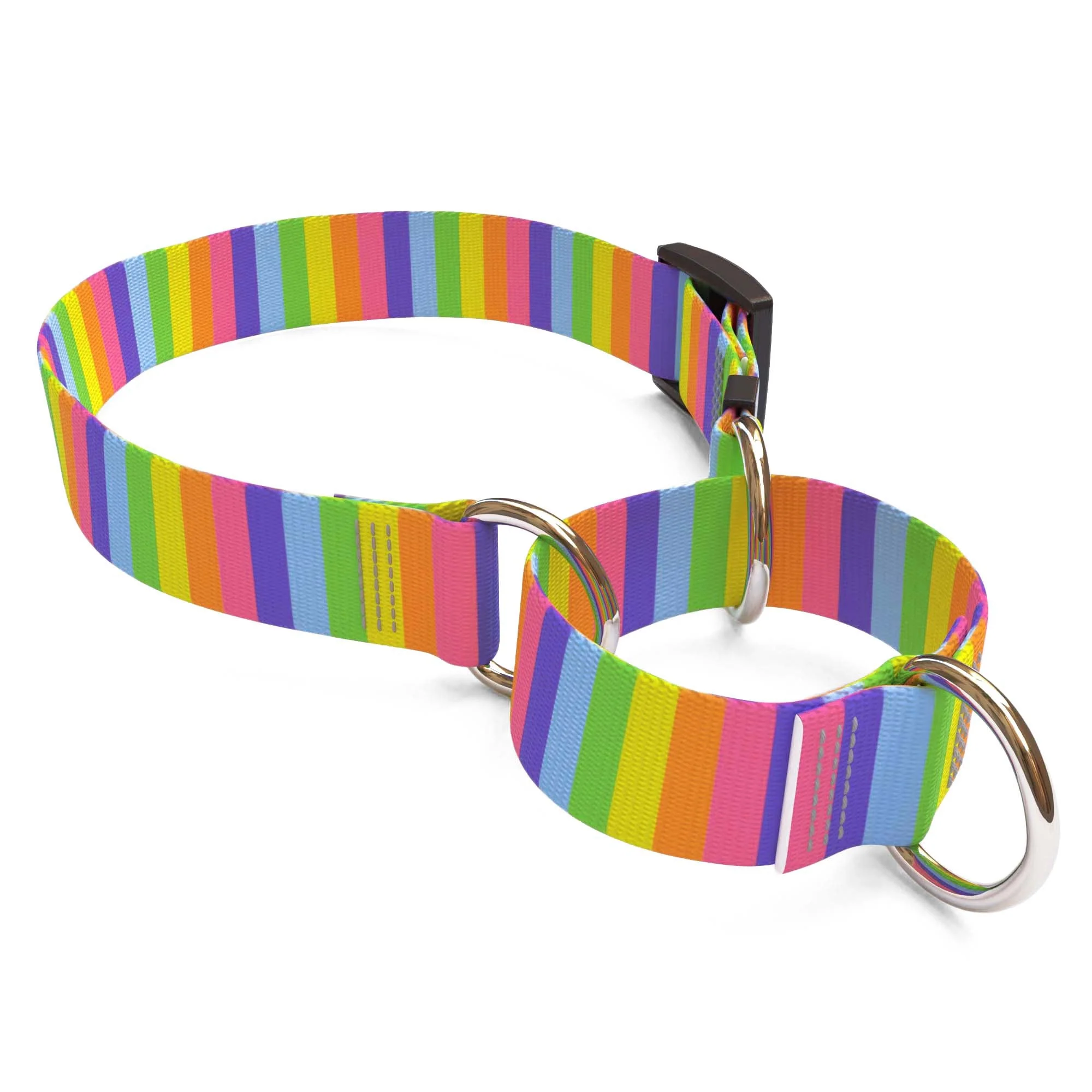 Rainbow Stripes Dog Collar - Image 3