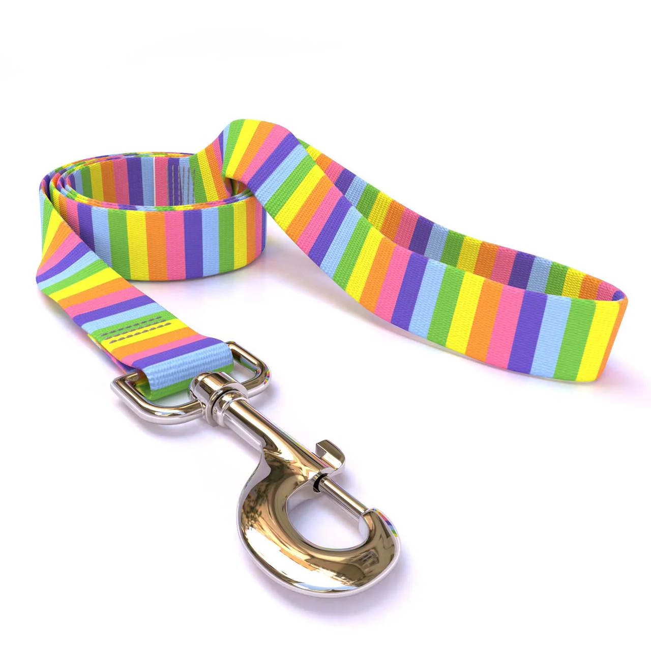Rainbow Stripes Dog Leash - Image 2