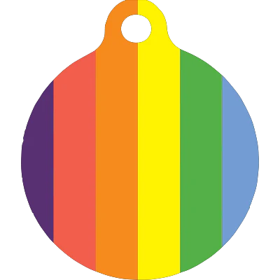 Rainbow Stripes HD Dog ID Tag - Image 3