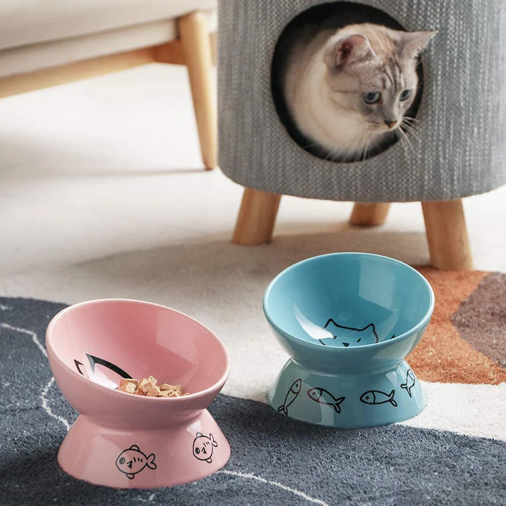 Raised Cat Bowl for Dry Wet Cat Food - Image 2