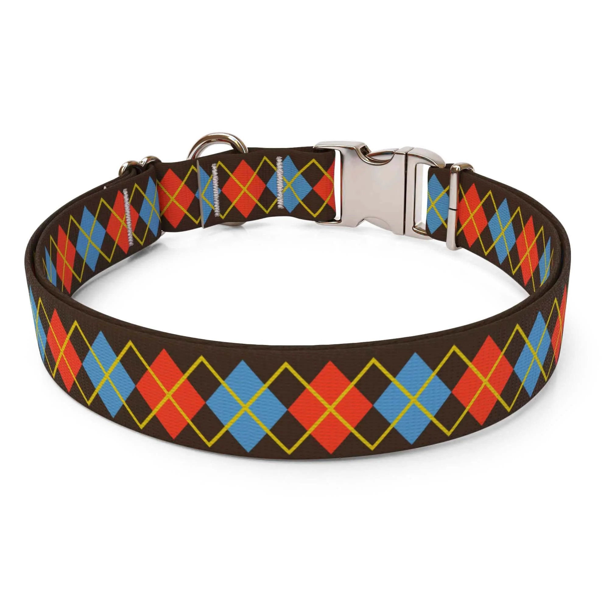 Red Argyle Dog Collar - Image 2