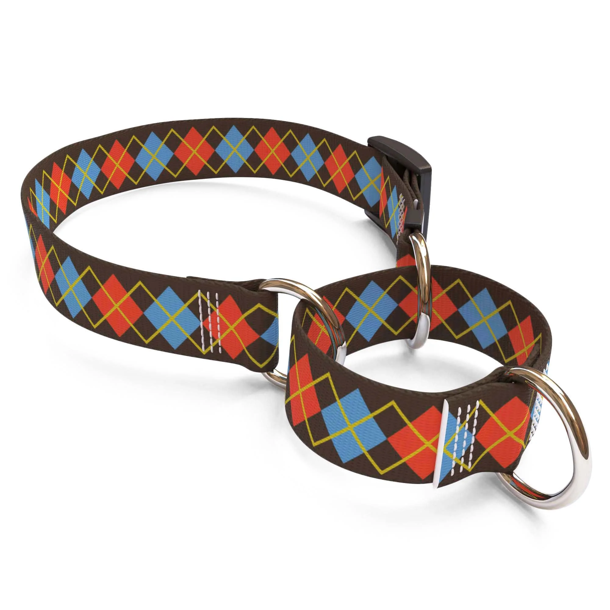 Red Argyle Dog Collar - Image 3