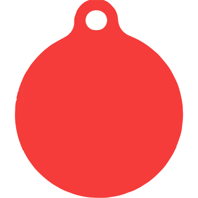 Red Argyle HD Dog ID Tag - Image 4