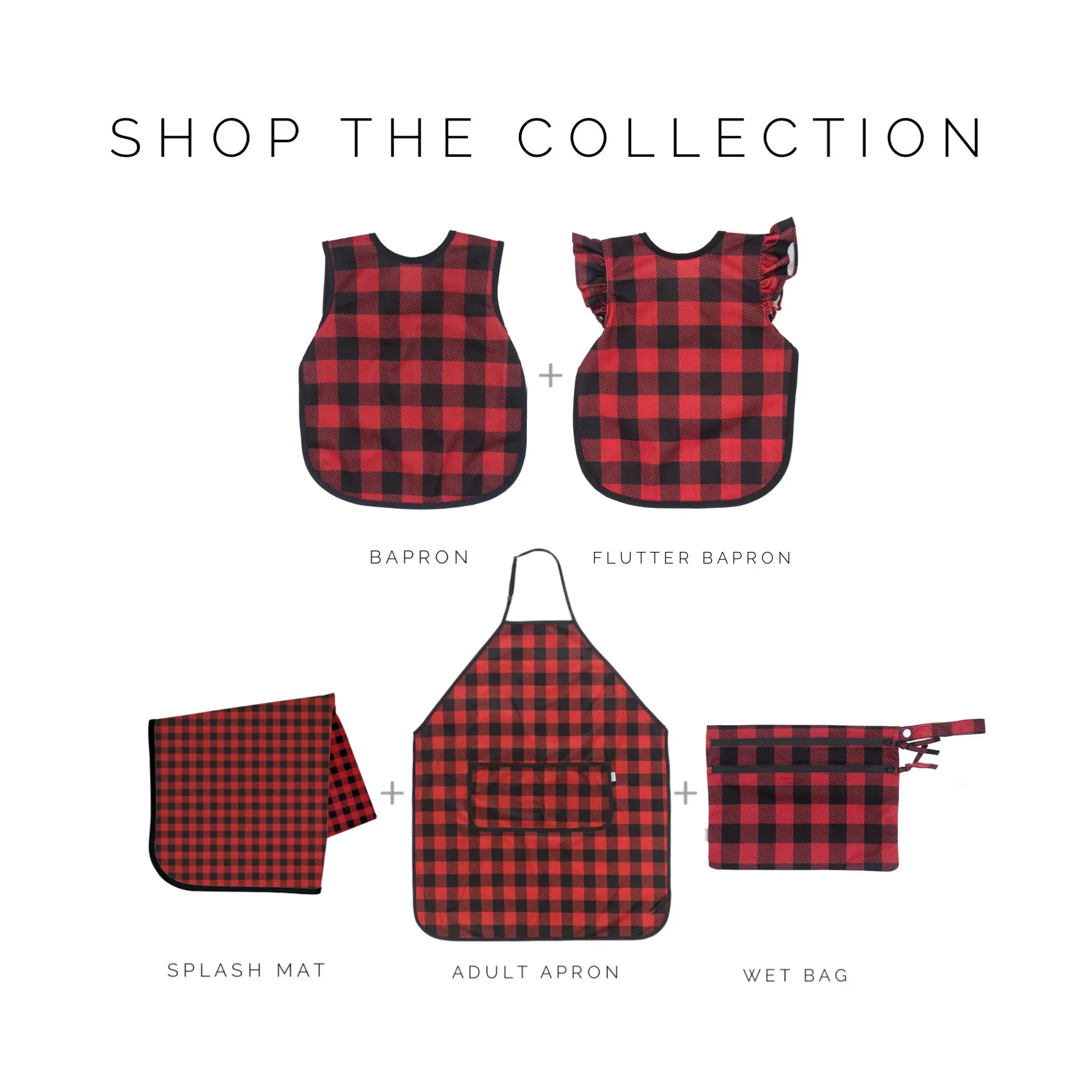 Red Buffalo Plaid Apron - fits sizes youth small through adult 2XL SALE - Image 3