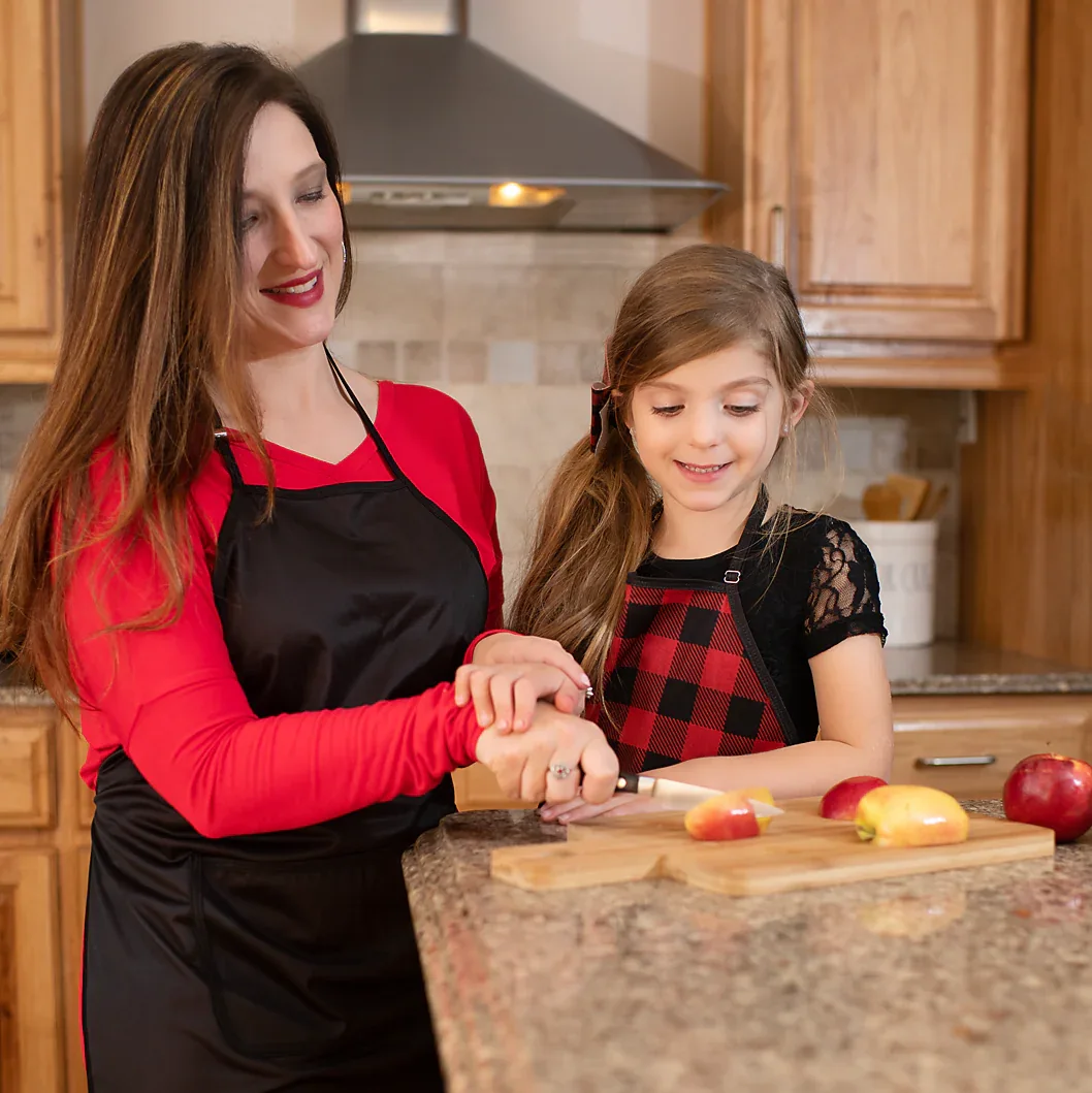 Red Buffalo Plaid Apron - fits sizes youth small through adult 2XL SALE - Image 9