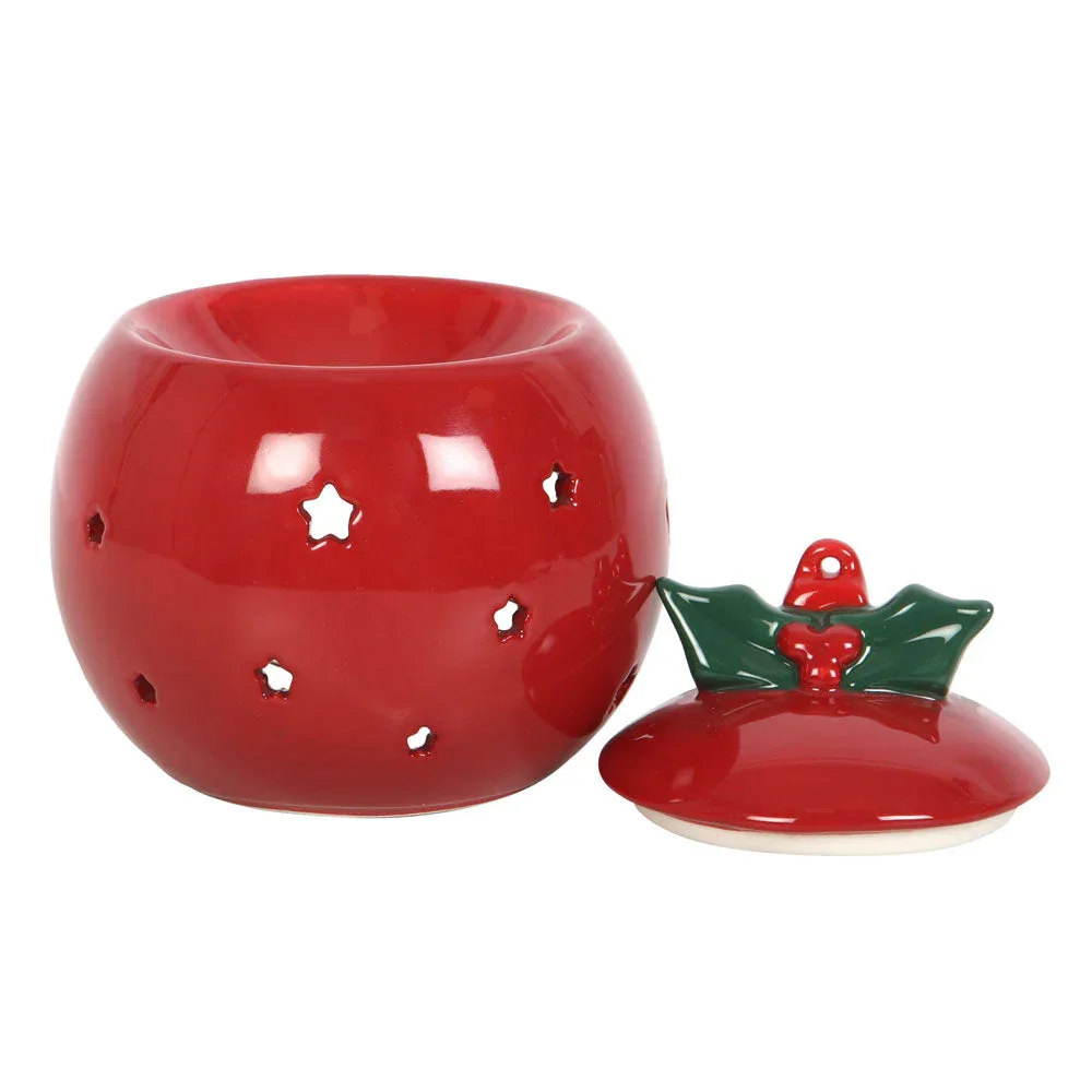 Red Christmas Ornament Bauble Oil Burner - Image 3