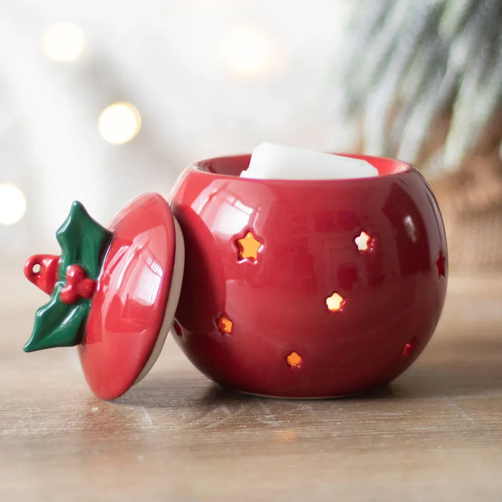 Red Christmas Ornament Bauble Oil Burner - Image 4