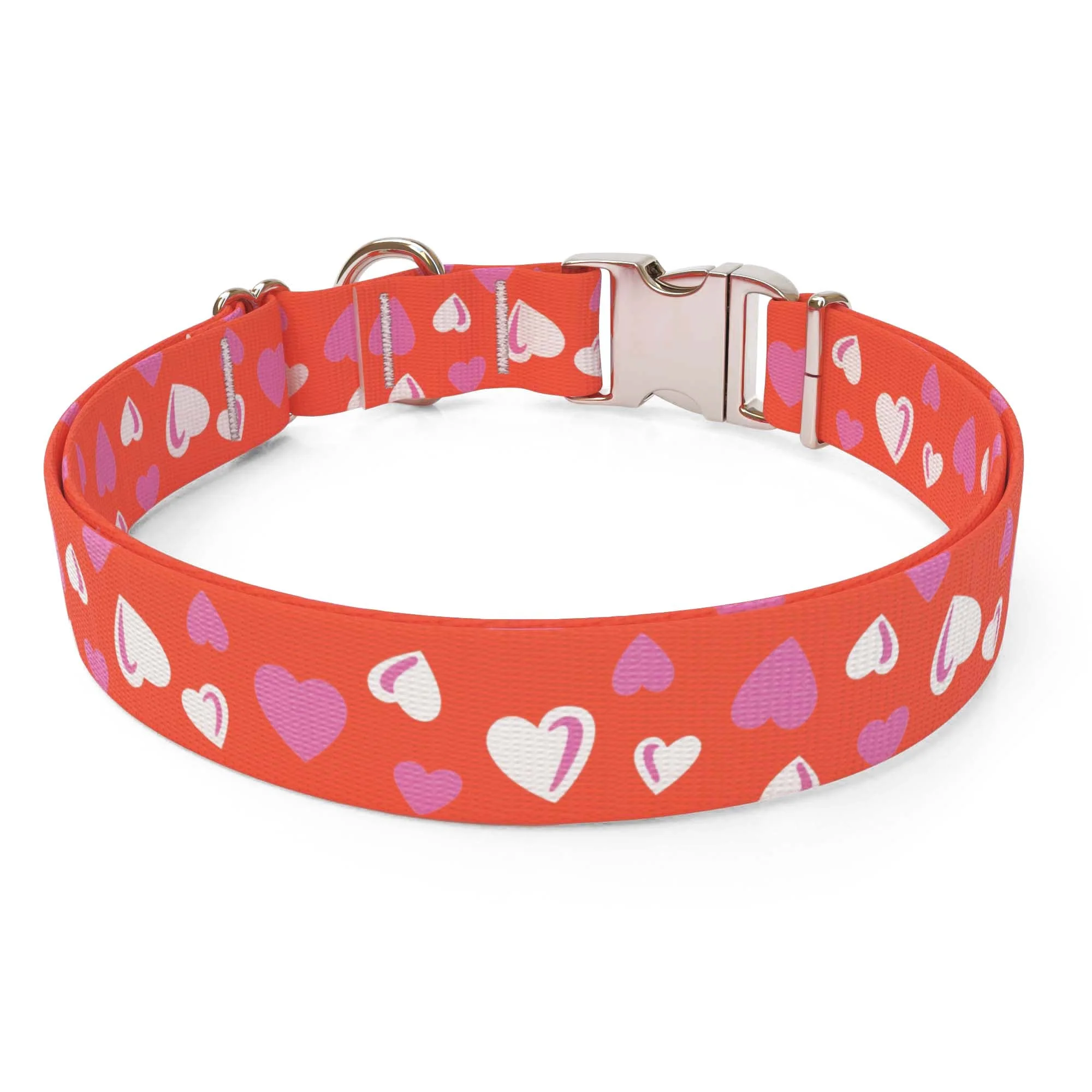 Red Hearts Dog Collar - Image 2