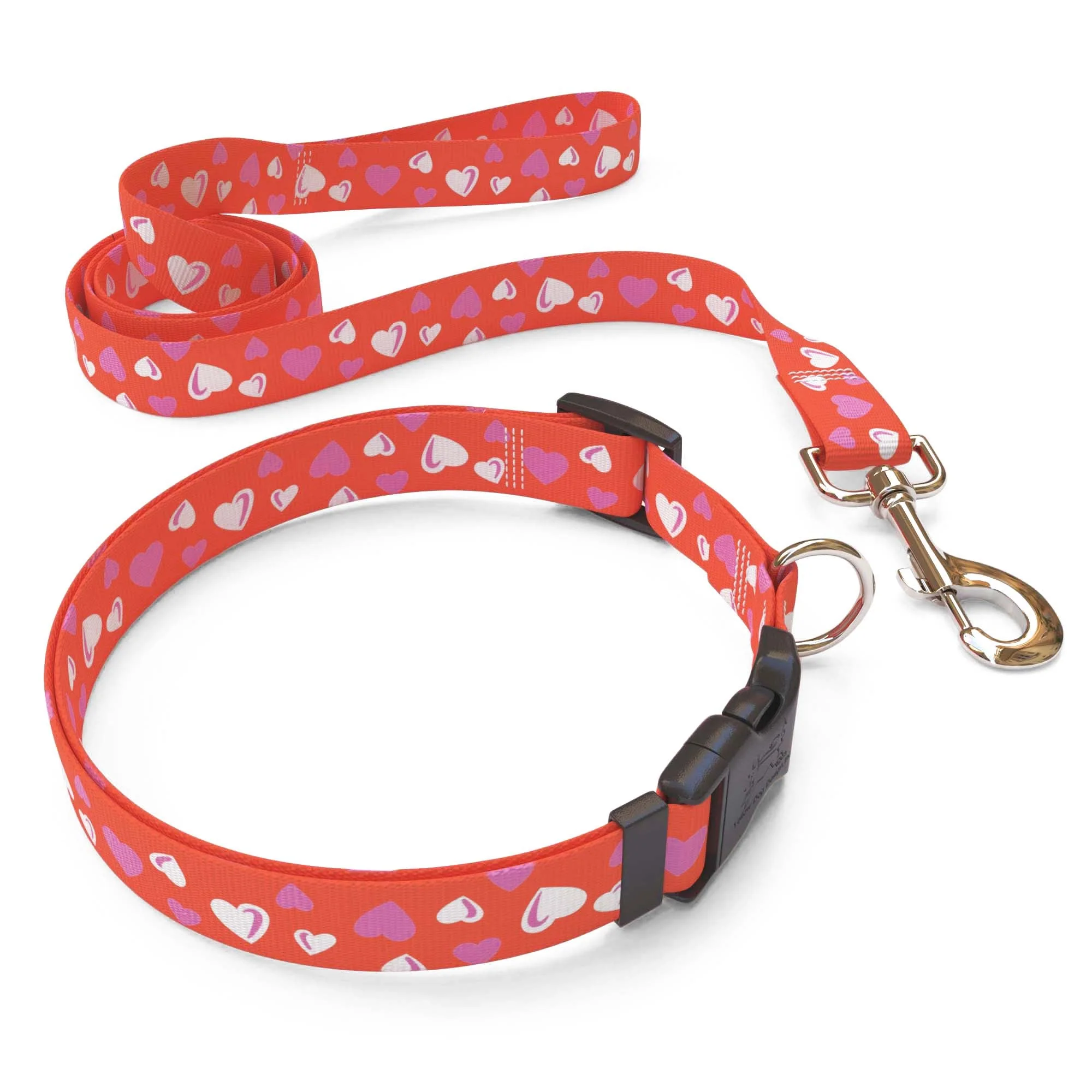Red Hearts Dog Collar - Image 4