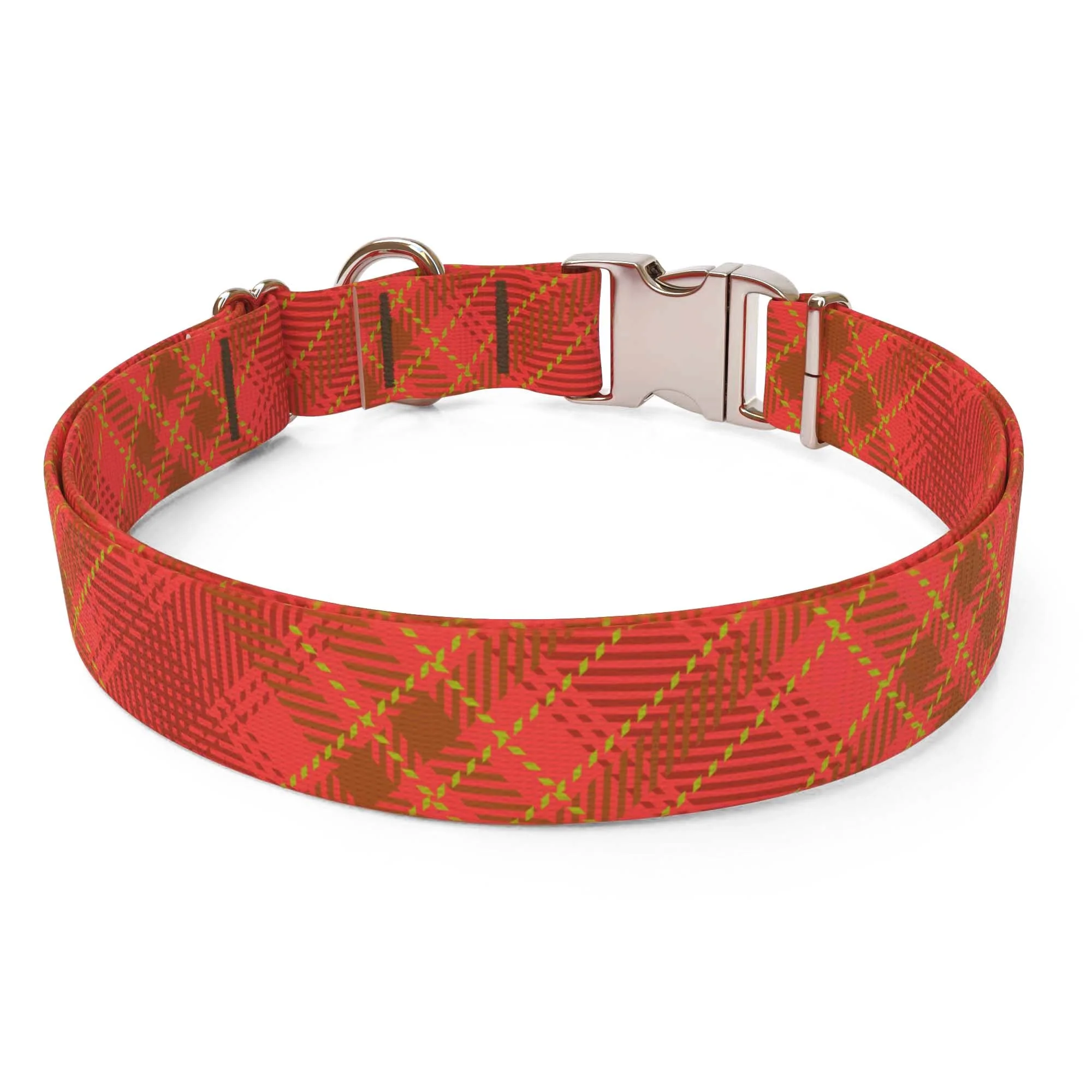 Red Kilt Plaid Dog Collar - Image 2