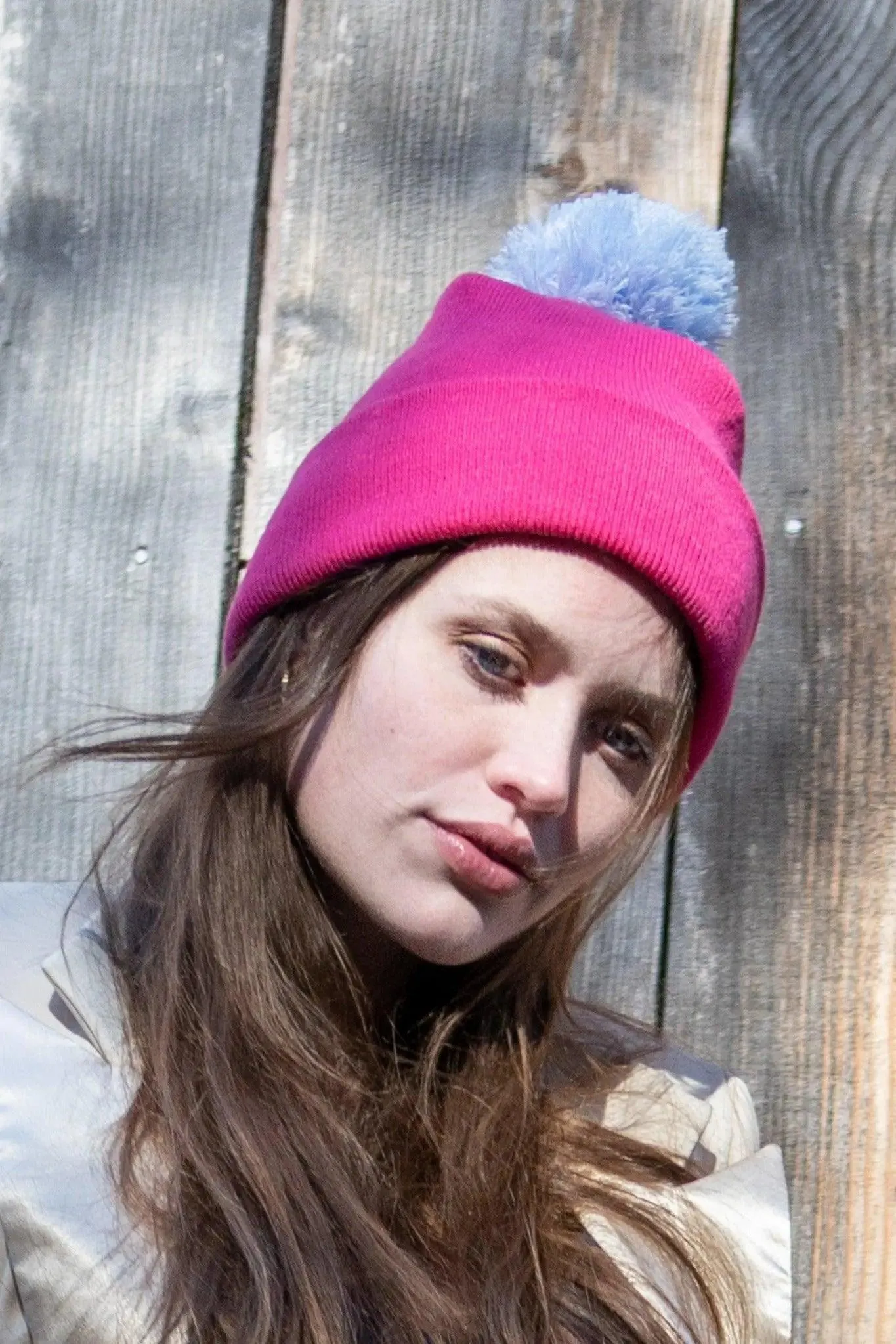 Red Mountain Syrah Winter Hat with Pom - Image 2