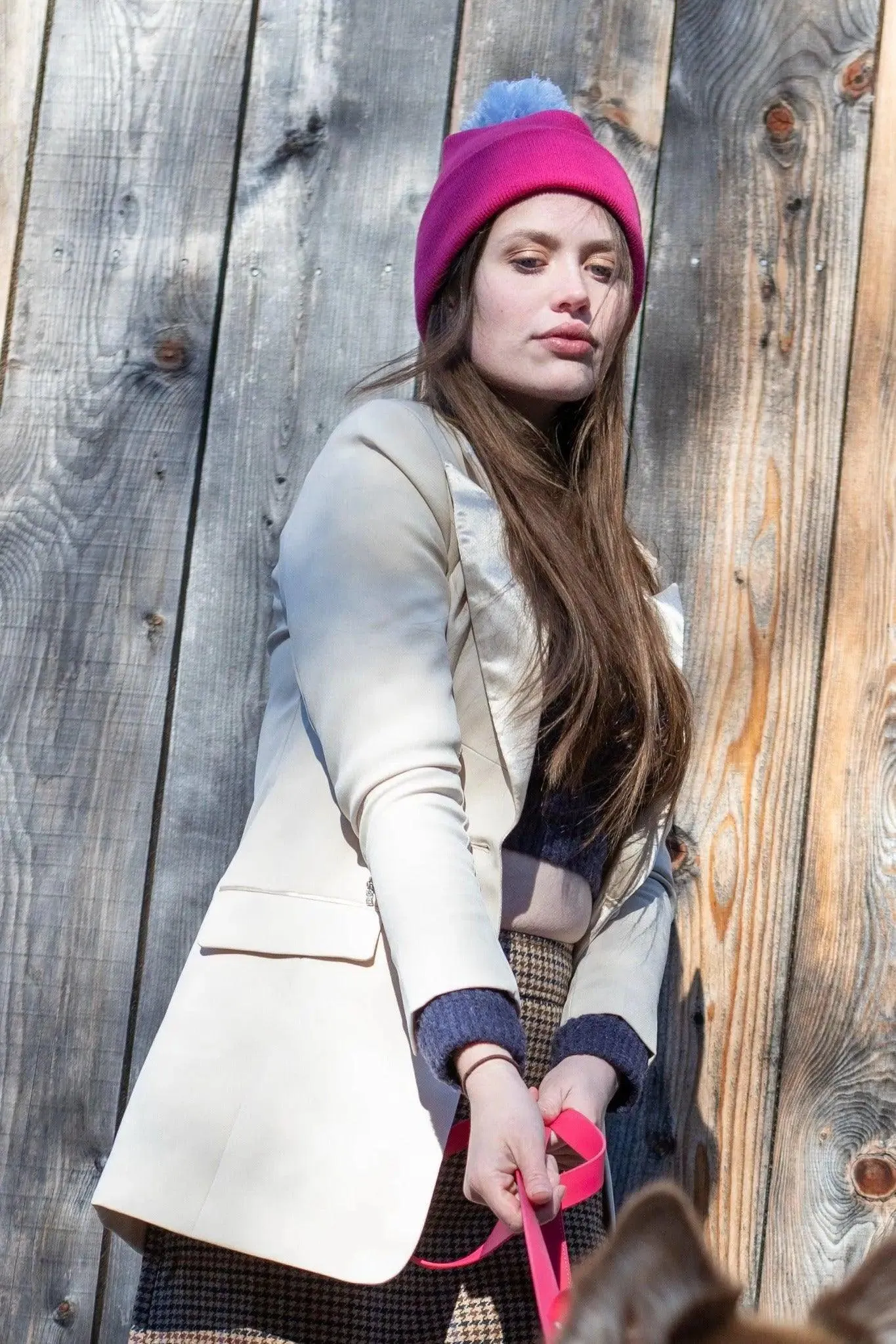Red Mountain Syrah Winter Hat with Pom - Image 3