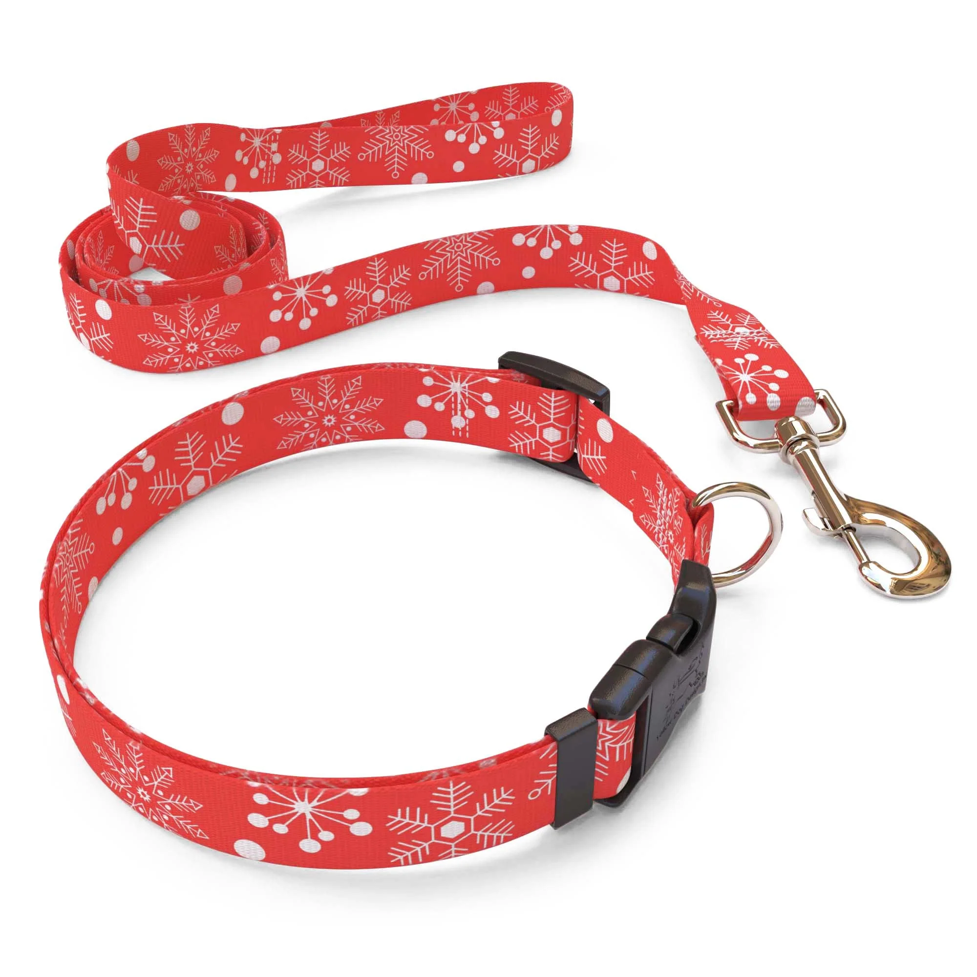 Red Snowflakes Dog Collar - Image 4