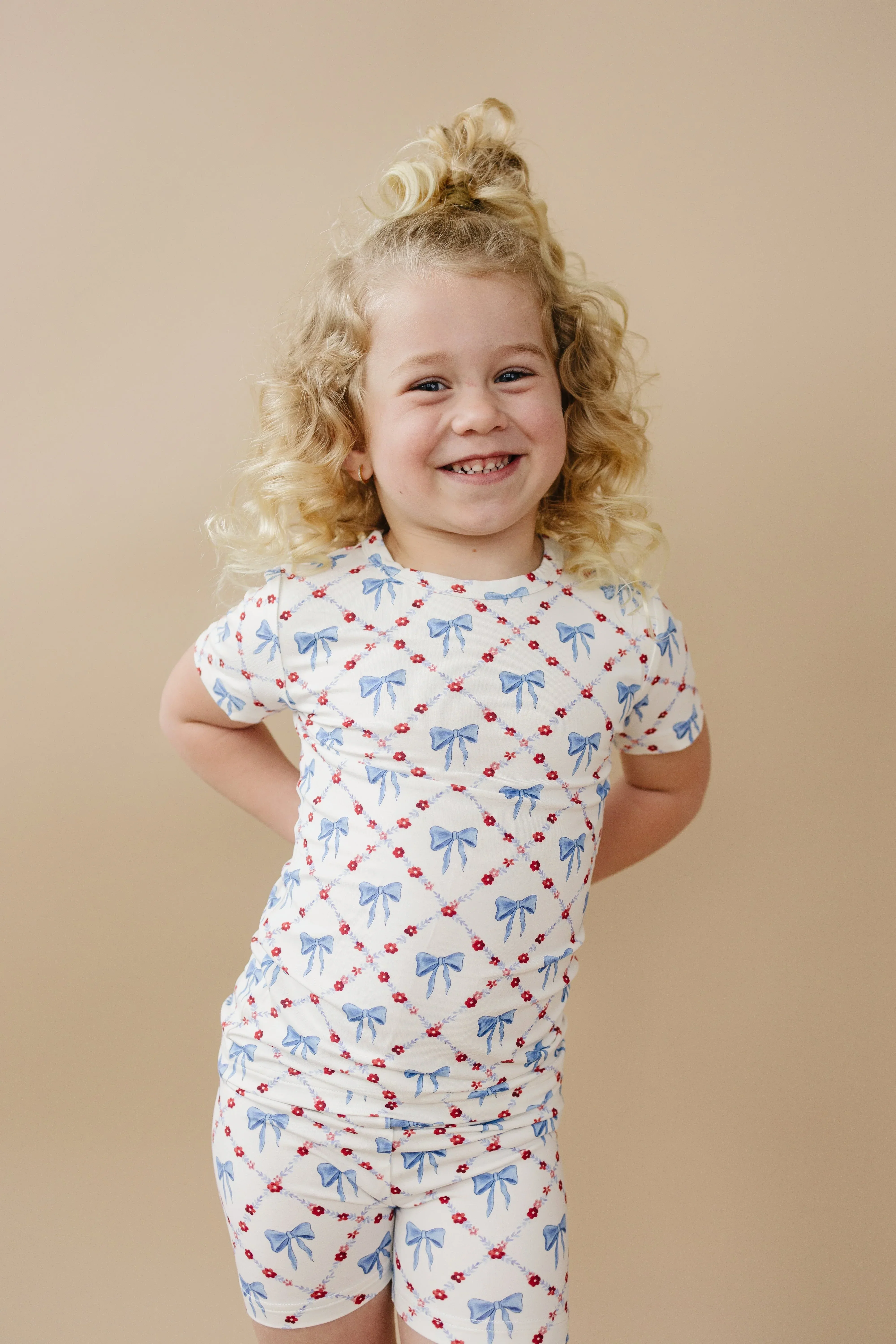 Red White & Bows 2pc Bamboo Pajamas - Image 14