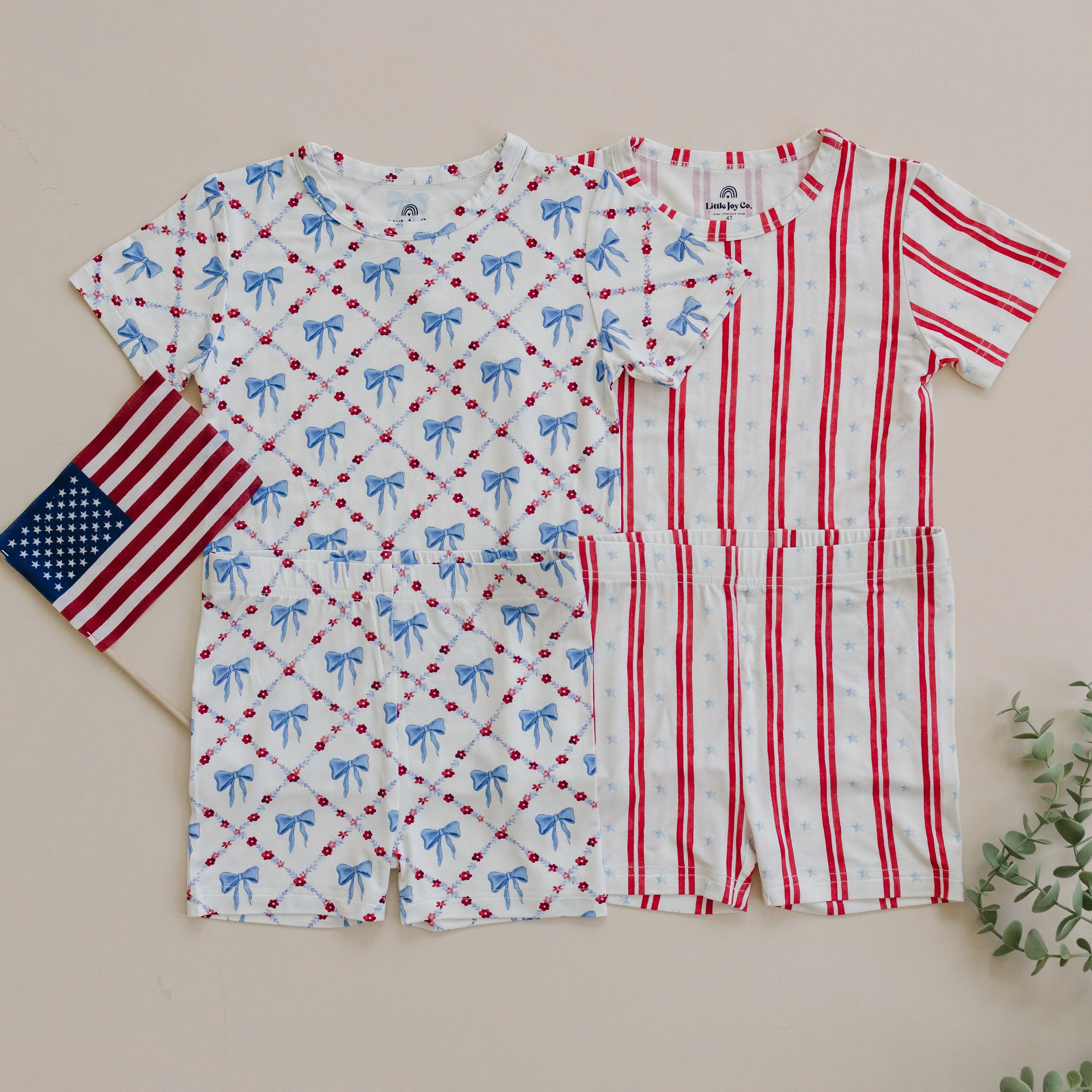 Red White & Bows 2pc Bamboo Pajamas - Image 15