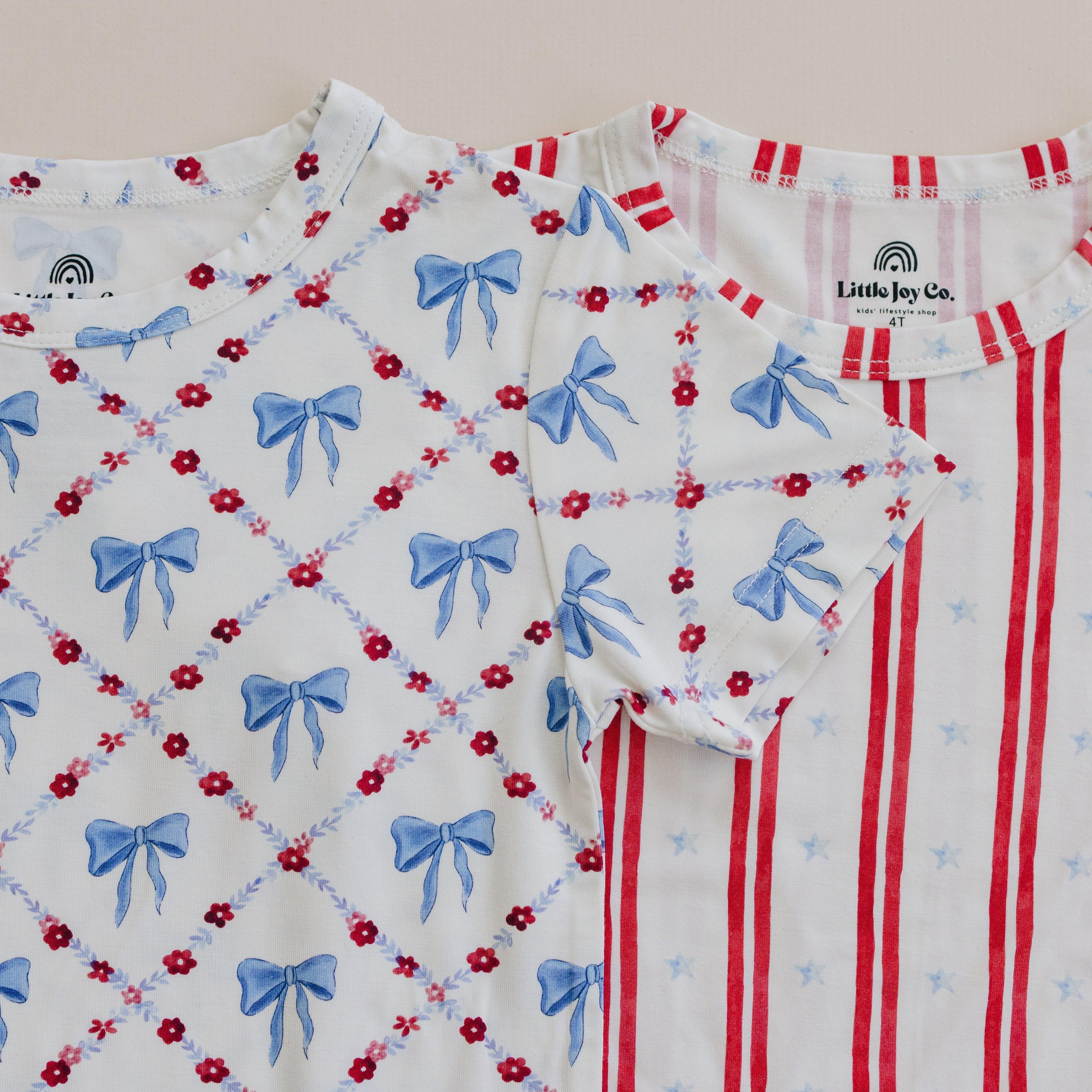 Red White & Bows 2pc Bamboo Pajamas - Image 16