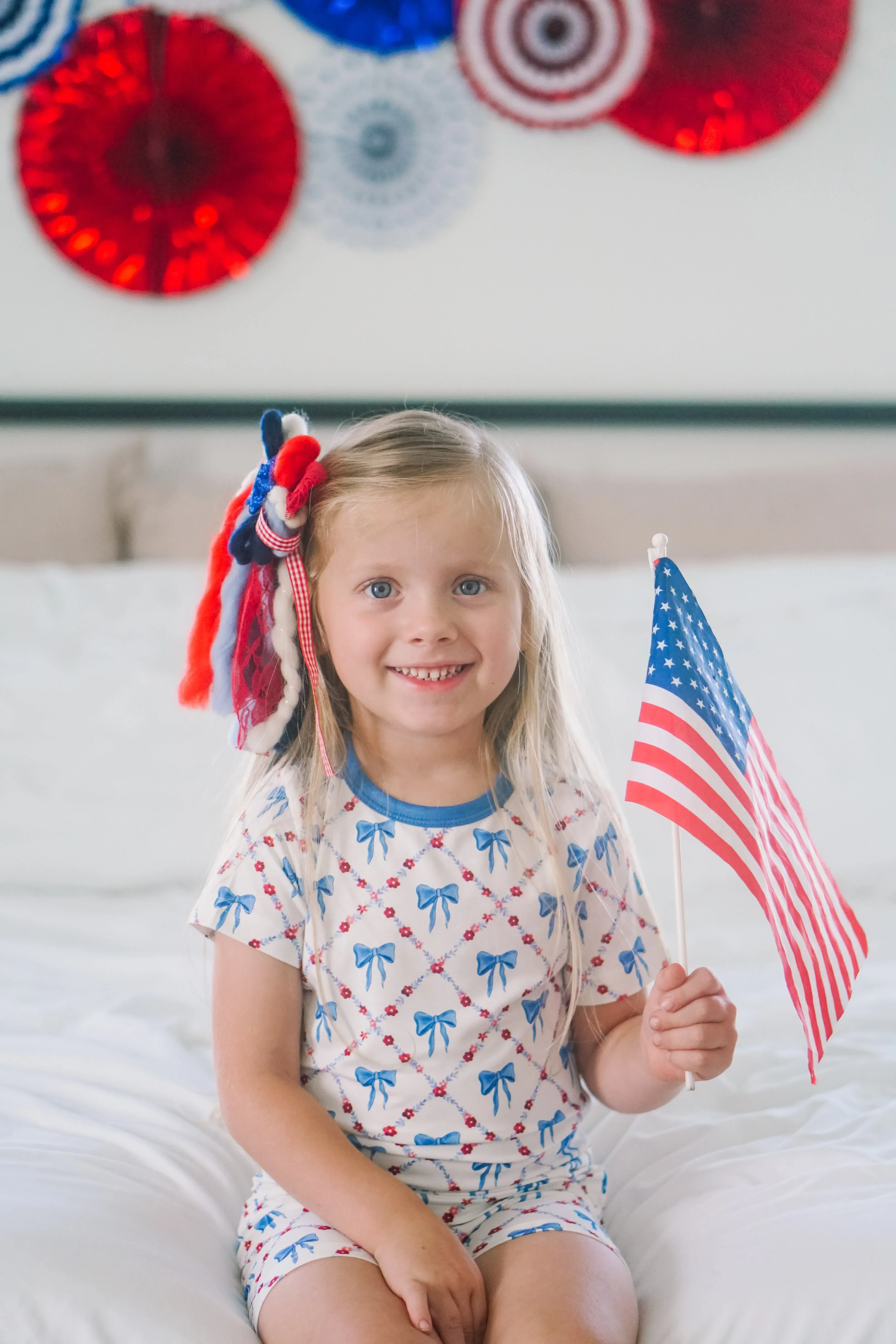 Red White & Bows 2pc Bamboo Pajamas - Image 4