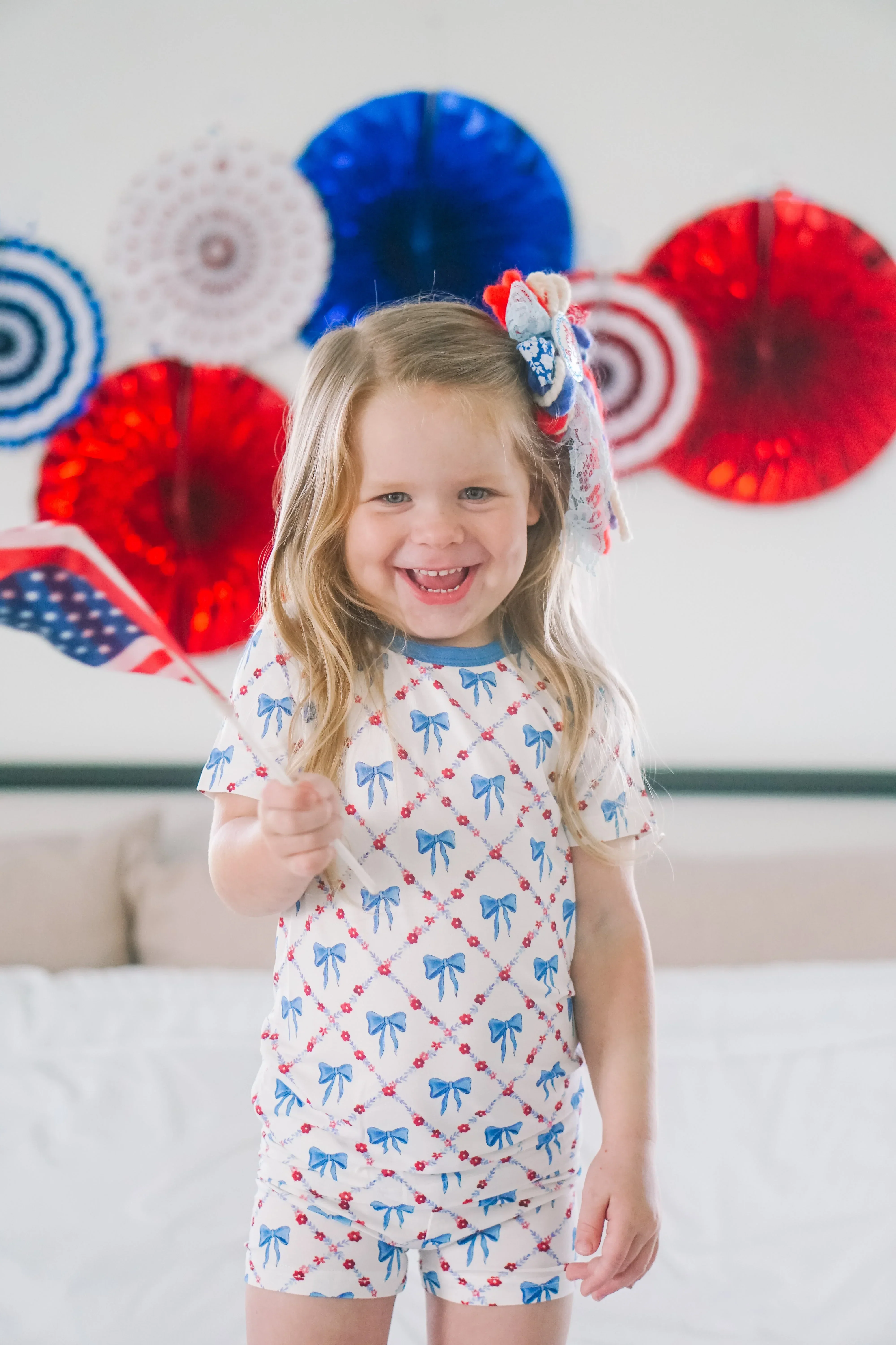 Red White & Bows 2pc Bamboo Pajamas - Image 5