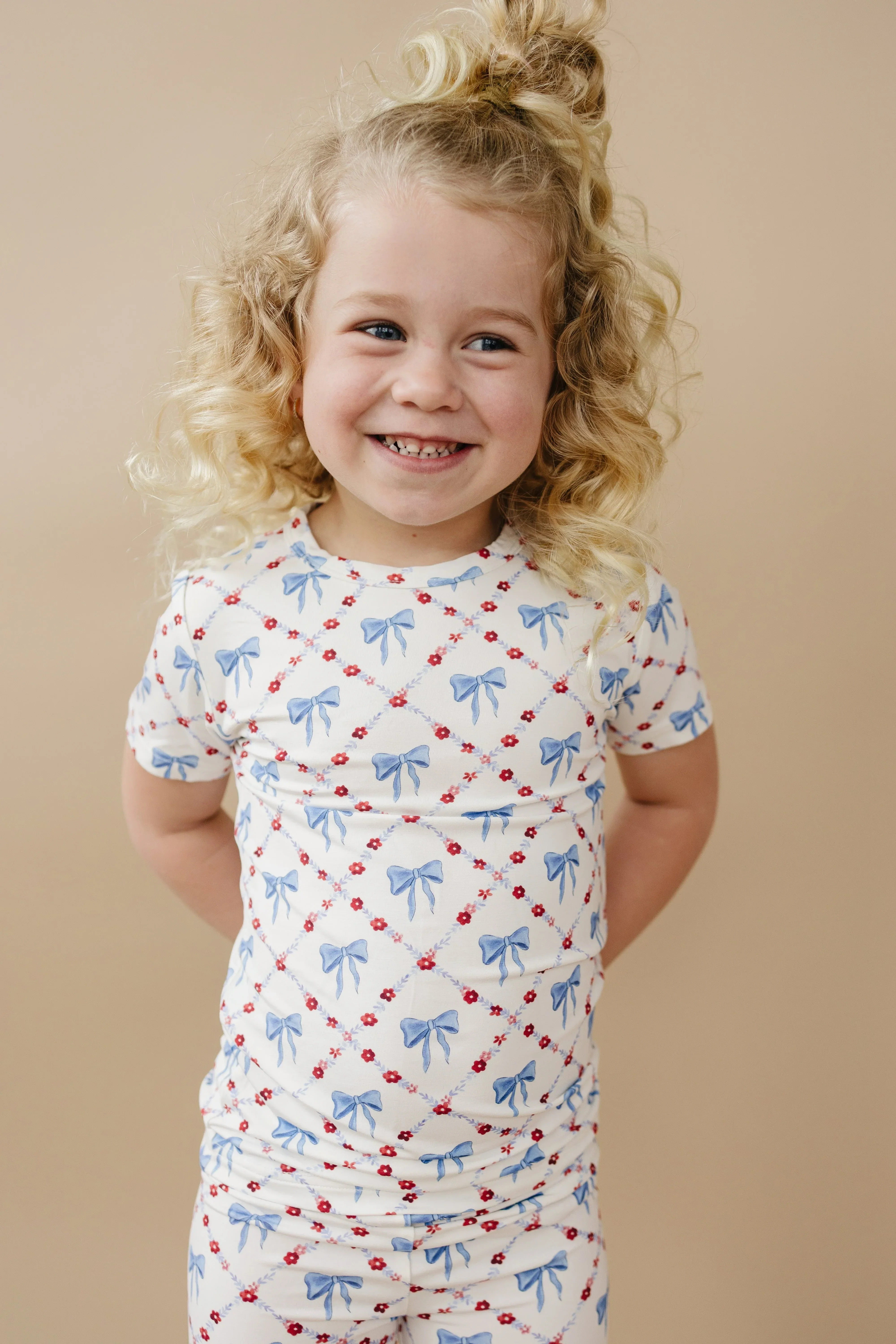 Red White & Bows 2pc Bamboo Pajamas - Image 6