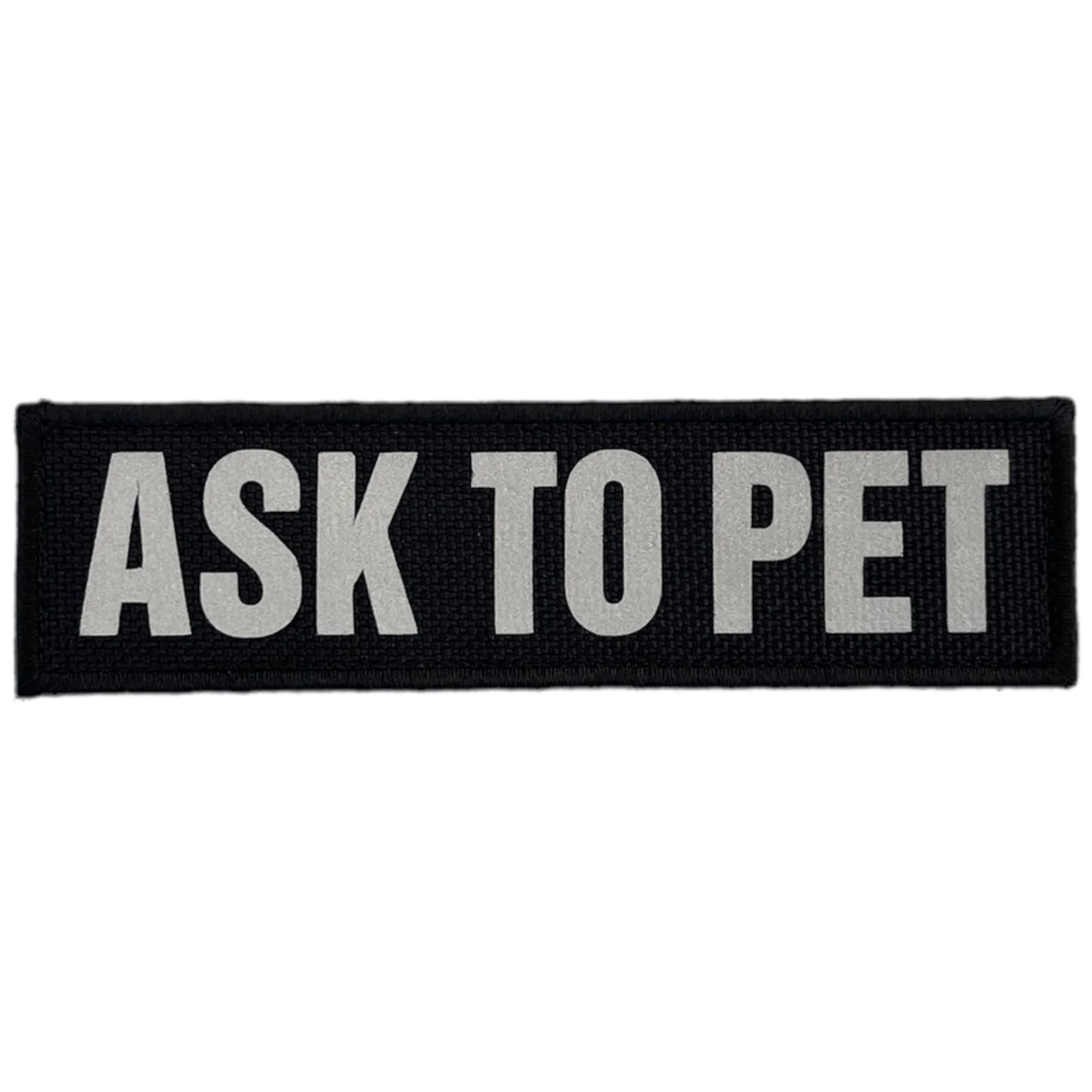 REFLECTIVE HIGH VISIBILITY BLACK Tag Patch - Image 2