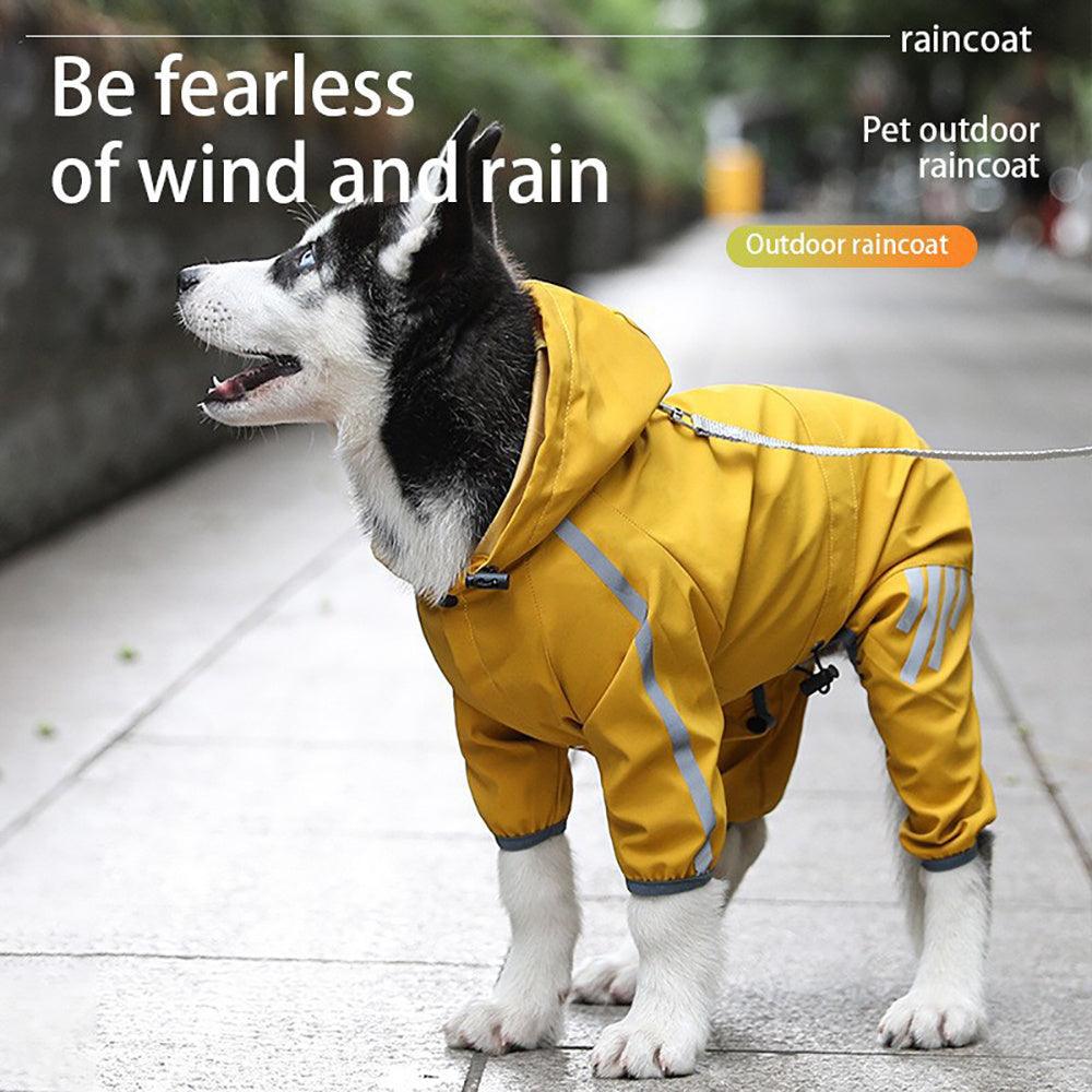 Reflective Hooded Dog Raincoat - Image 2