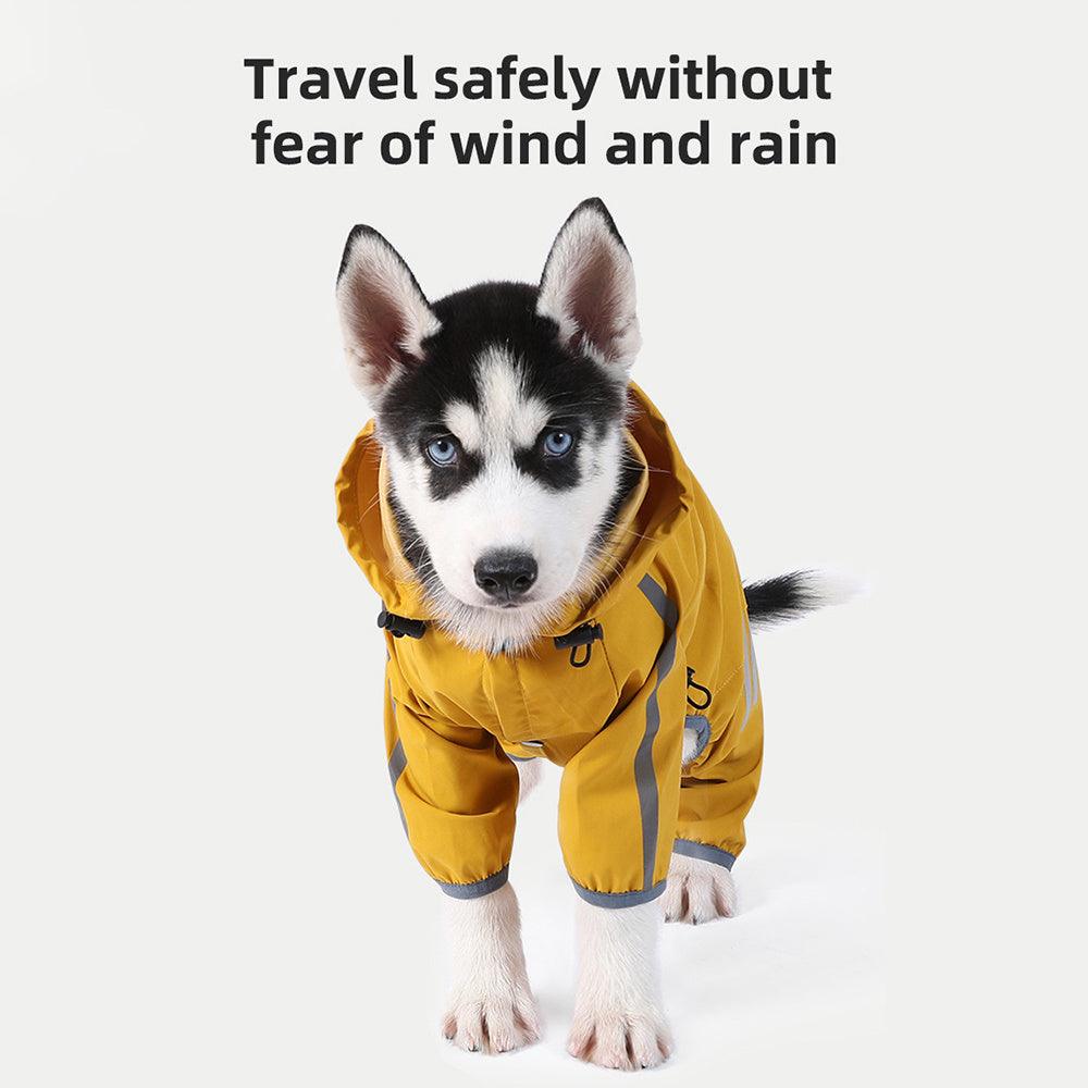 Reflective Hooded Dog Raincoat - Image 3