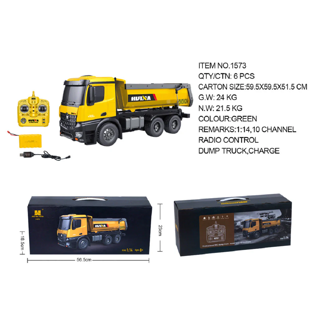 Remote Controlled Engineering Toy Car Made Of Alloy Electric Remote Controlled Dump Truck For Sandy Beaches - Image 5