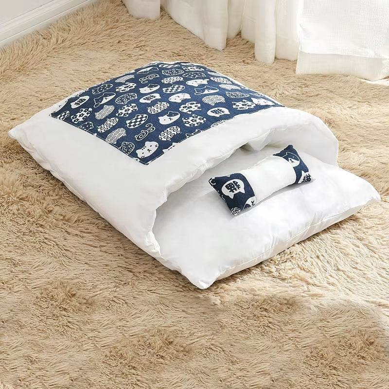 Removable Dog Cat Bed Cat Sleeping Bag Sofas Mat Winter Warm Cat House Small Pet Bed Puppy Kennel Nest Cushion Pet Sofa Products - Image 8