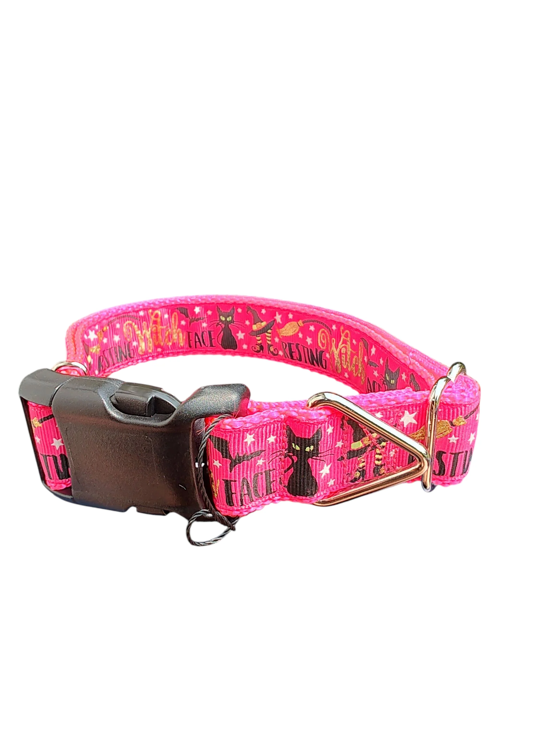 Resting Witch Face Nylon Dog Collar - Image 2