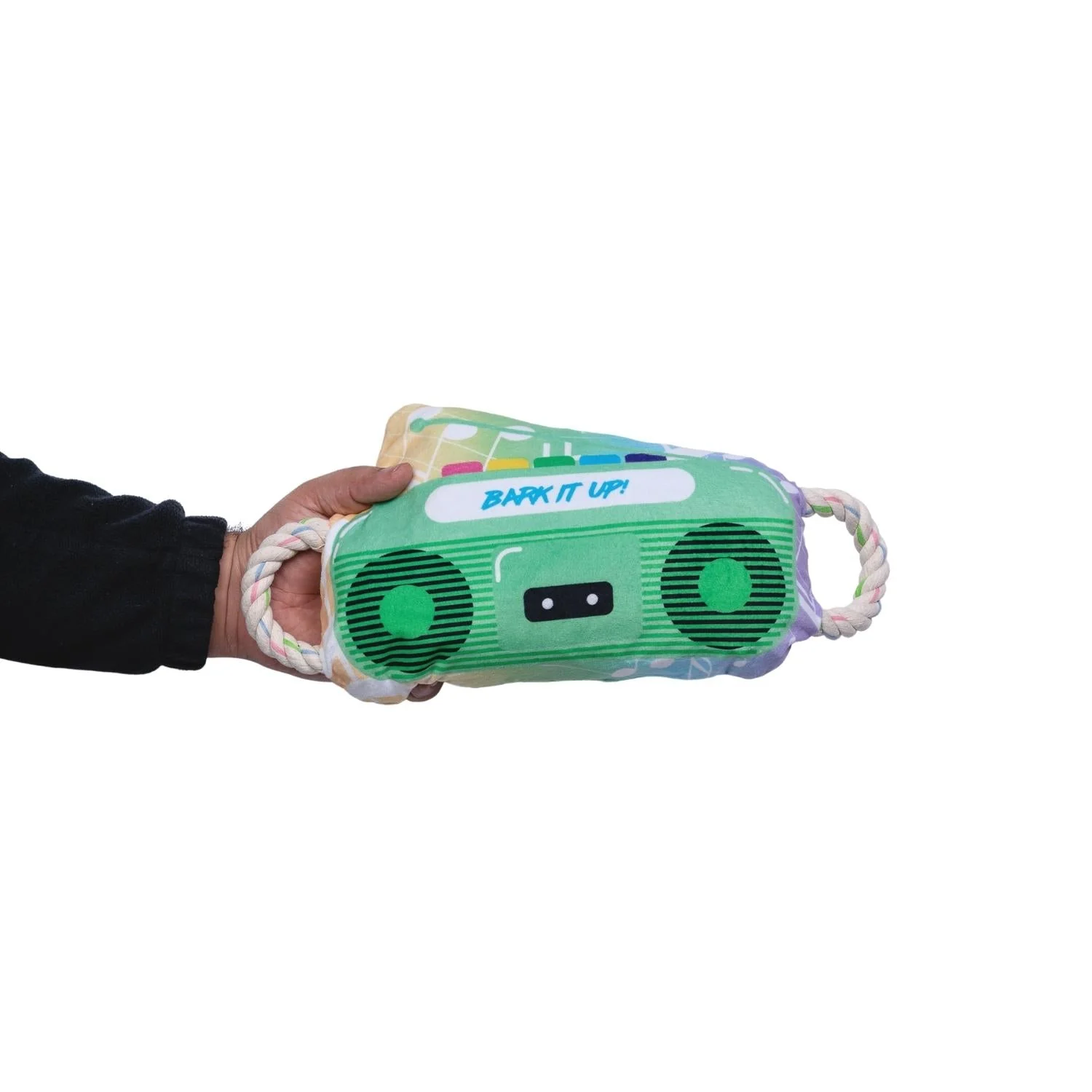 Retro Boombox Plush Dog Toy – with Squeaker & Crinkle Paper for Fun Play - Image 5