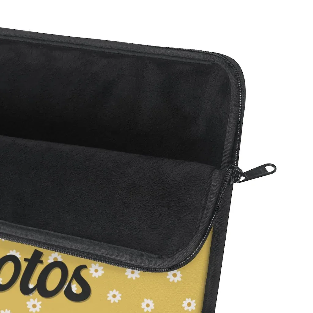 Retro Floral Laptop Sleeve: Always Editing Photos - Image 3