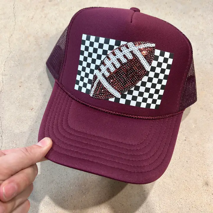 Retro Sequin Football Trucker - Image 5